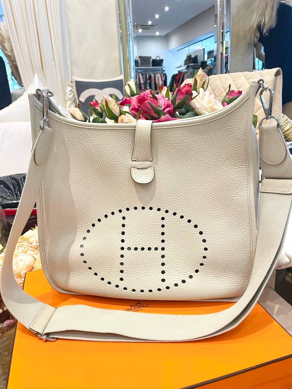 Hermès - Evelyne 33 Taurillon Clemence Beton Palladium Hardware