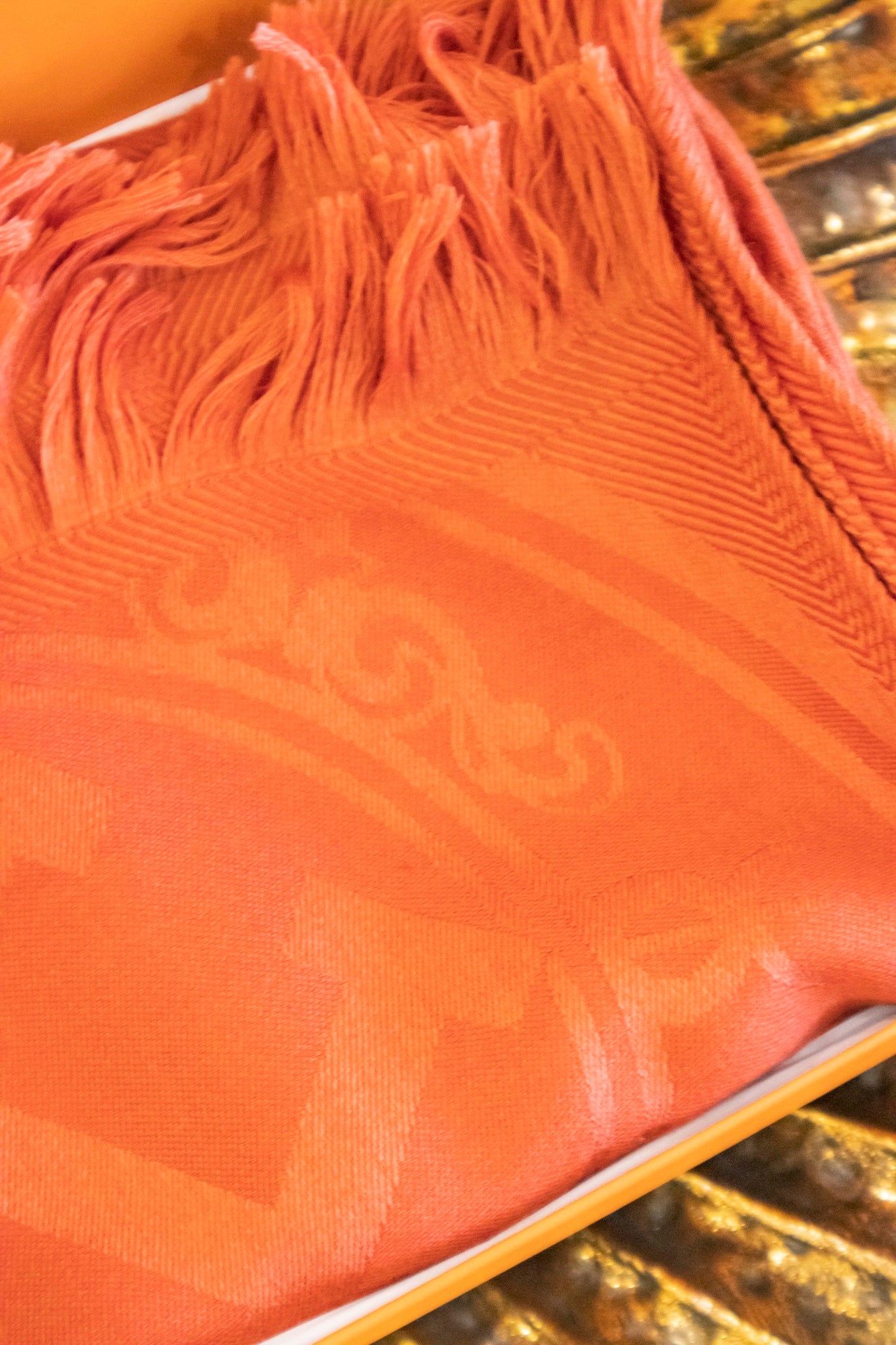 Hermès - Kaschmirschal in Orange