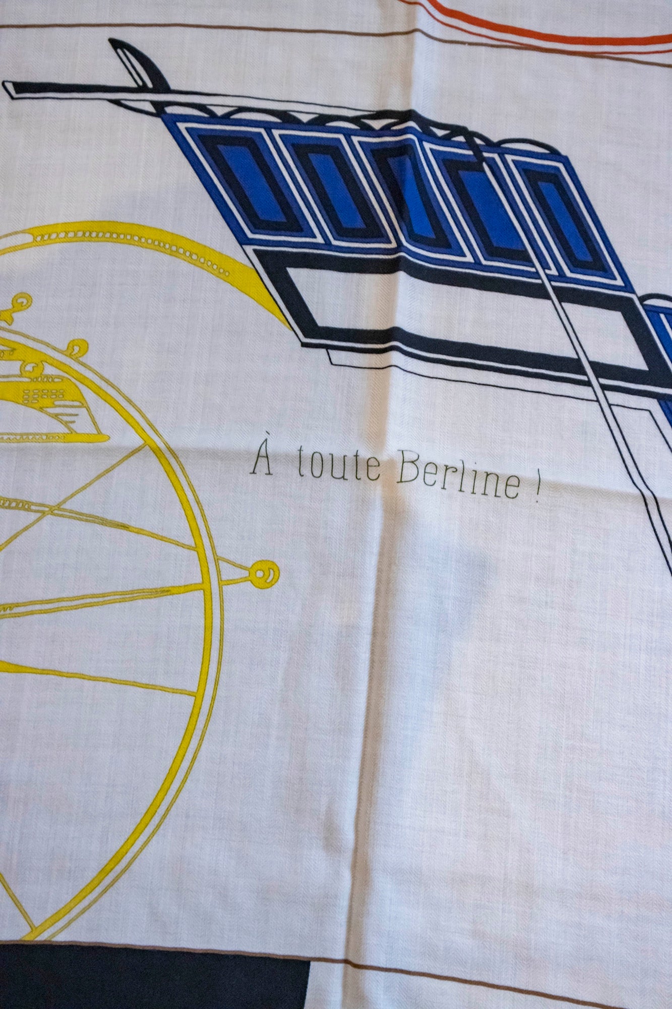 Hermès - Carré Schal 140 Kaschmir Seide "A Toute Berline !"