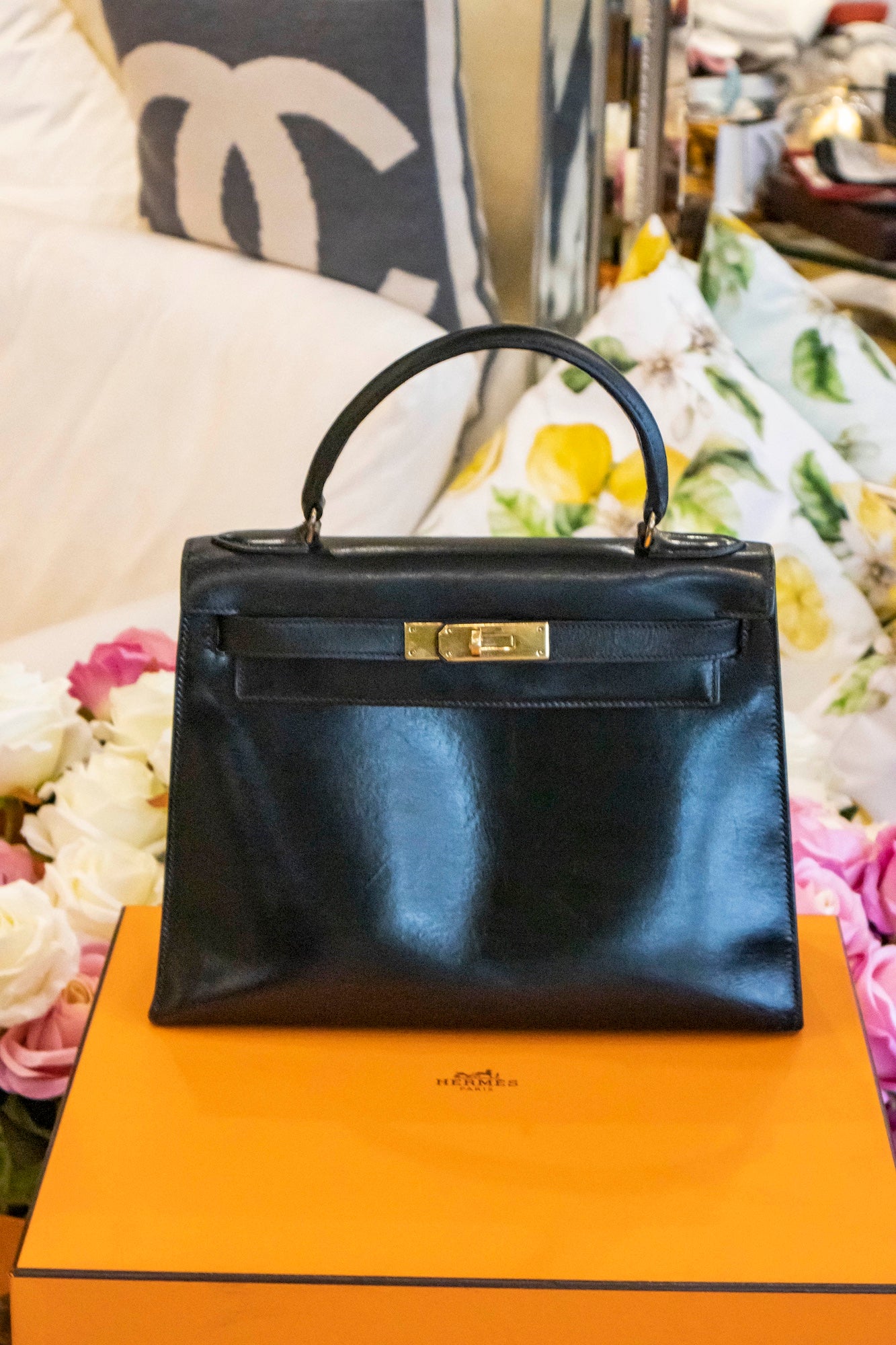 Hermès - Kelly 32 Bag Schwarz