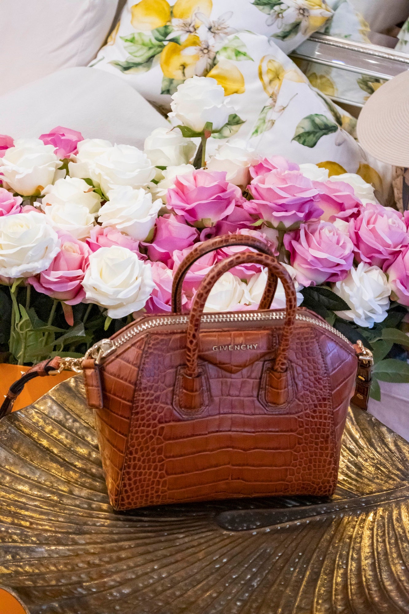 Givenchy - Alligator Embossed Antigona Shoulder Bag