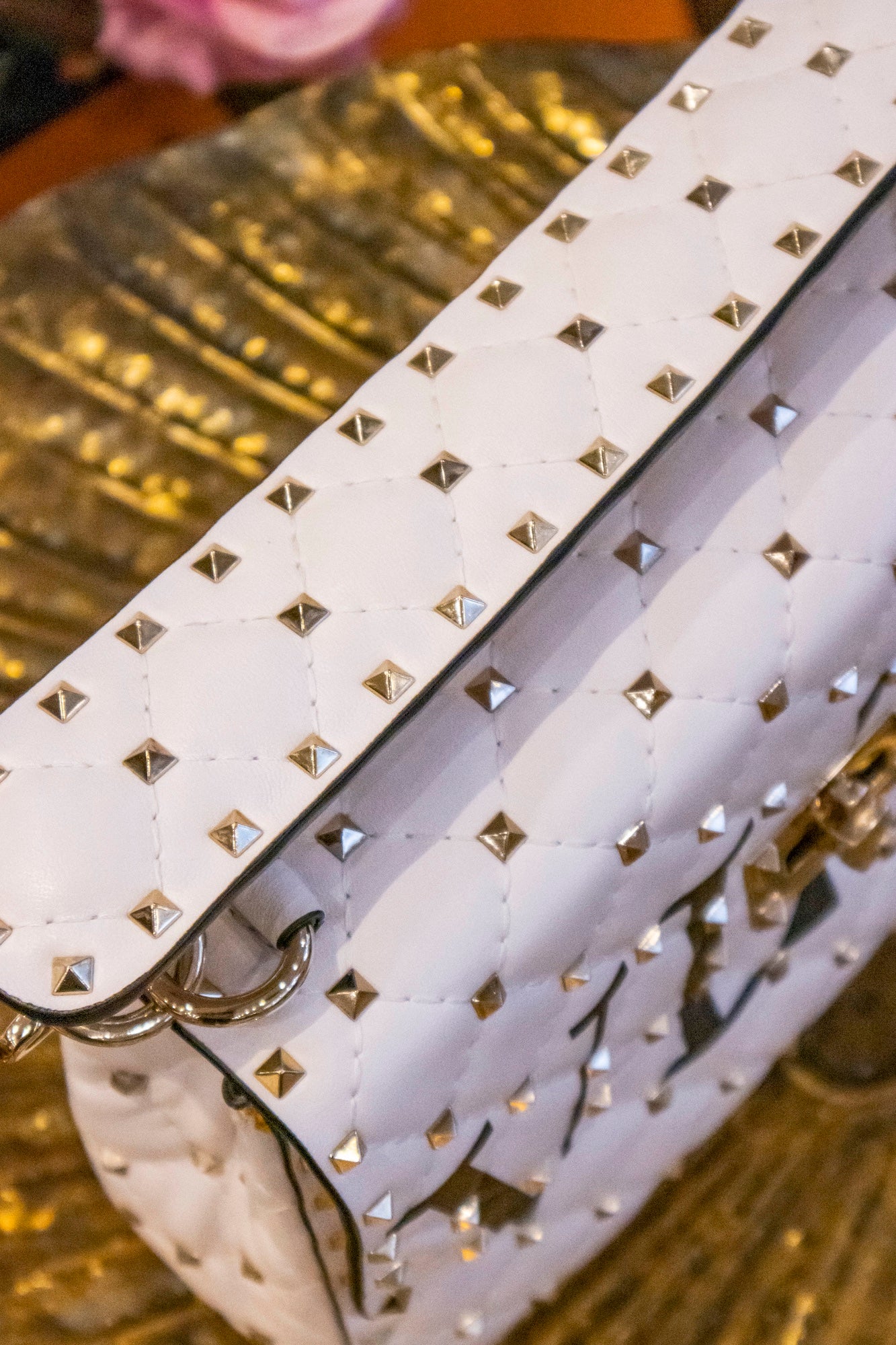 Valentino Garavani - Rockstud Spike Kette Leder Schultertasche