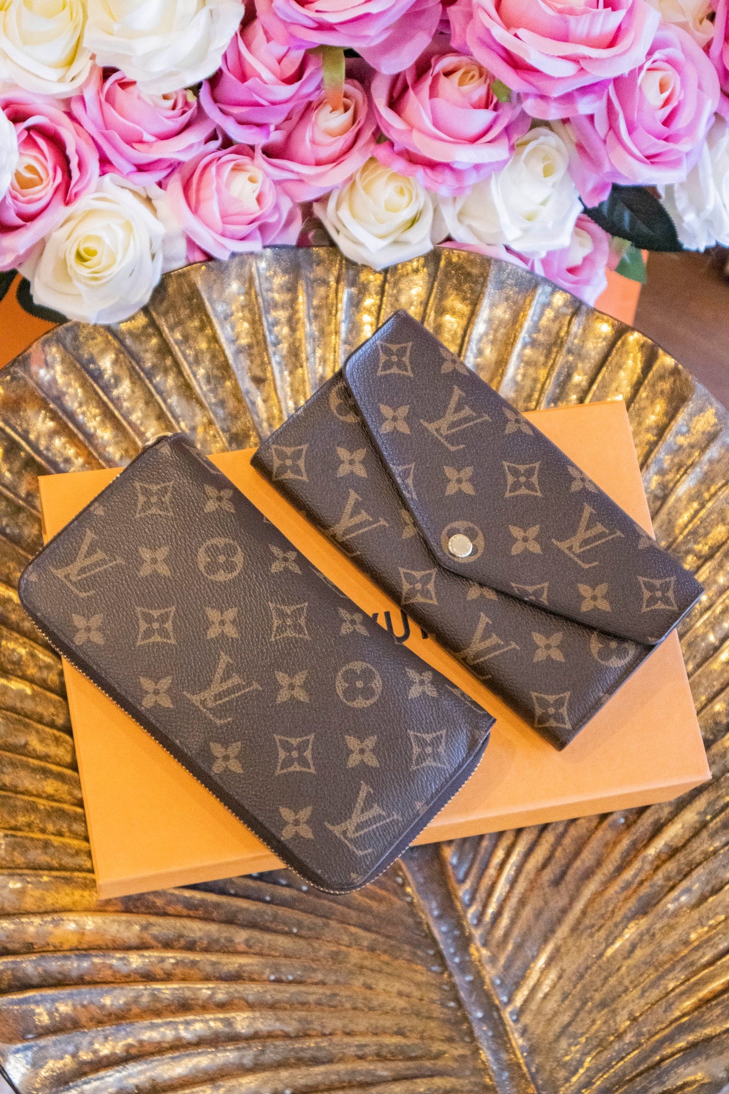 Louis Vuitton - Geldbörse Sarah Monogram Canvas braun