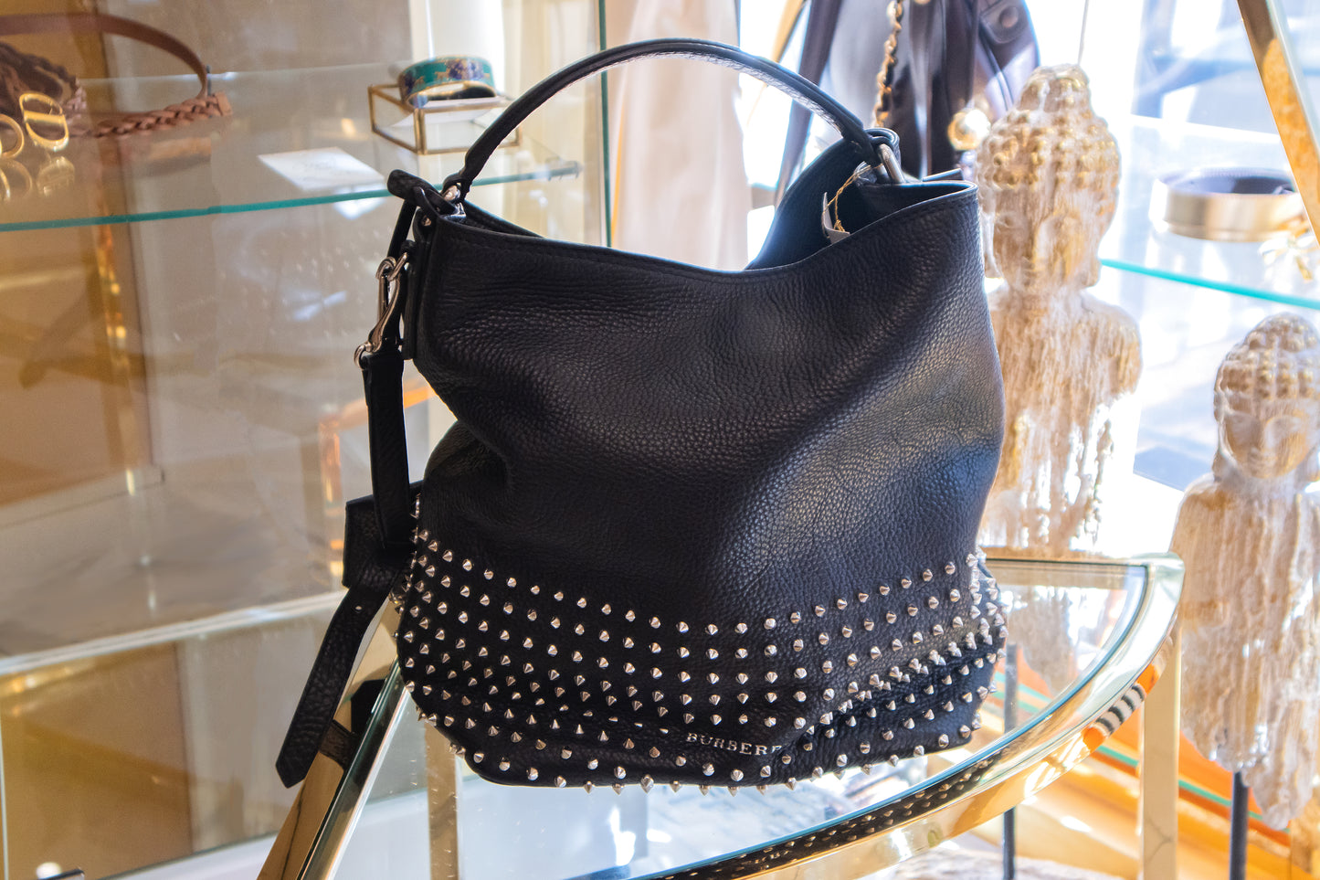 Burberry - Black Susanna Studded Satchel