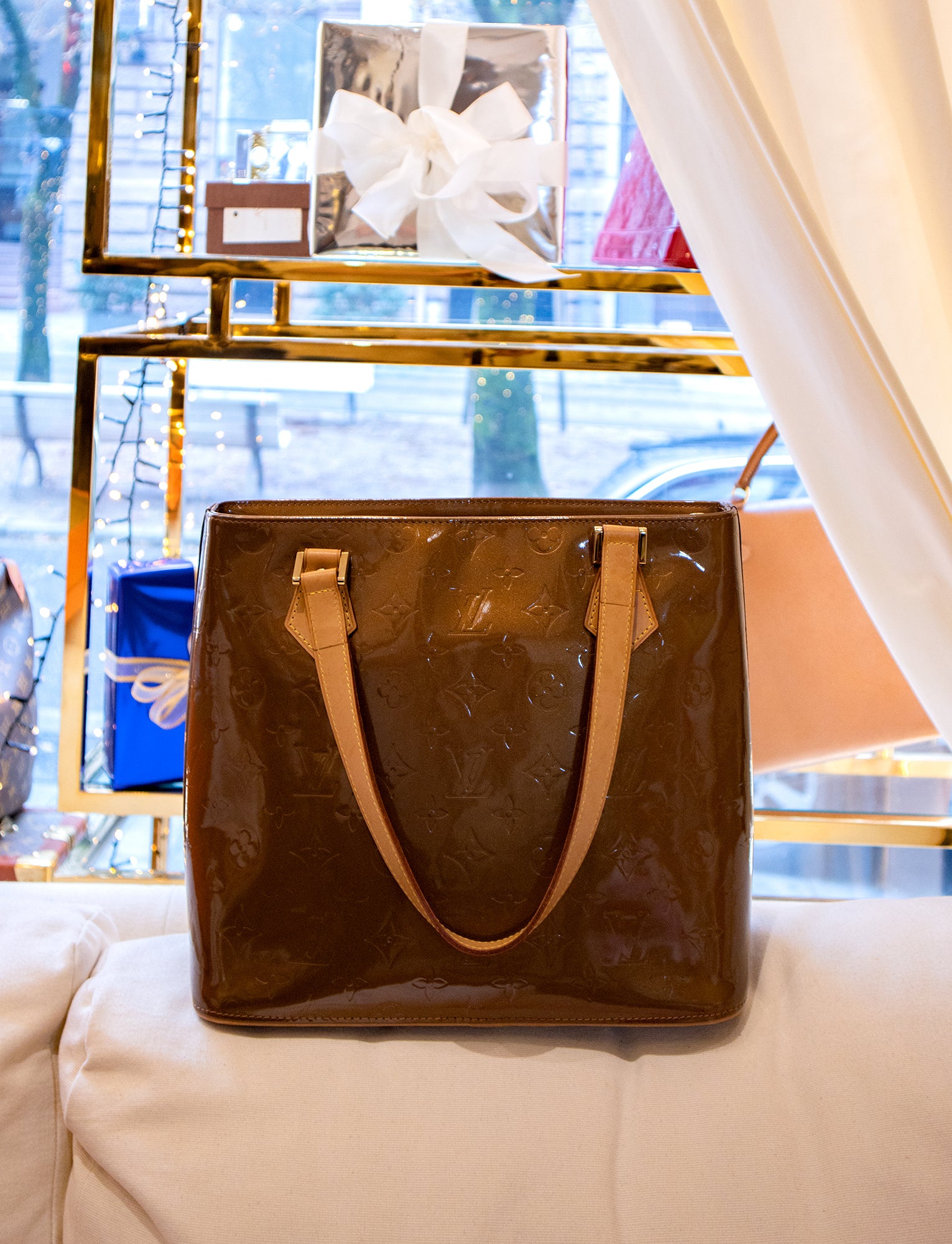 Louis Vuitton Vintage Lacktasche Braun – AS Luxury Vintage