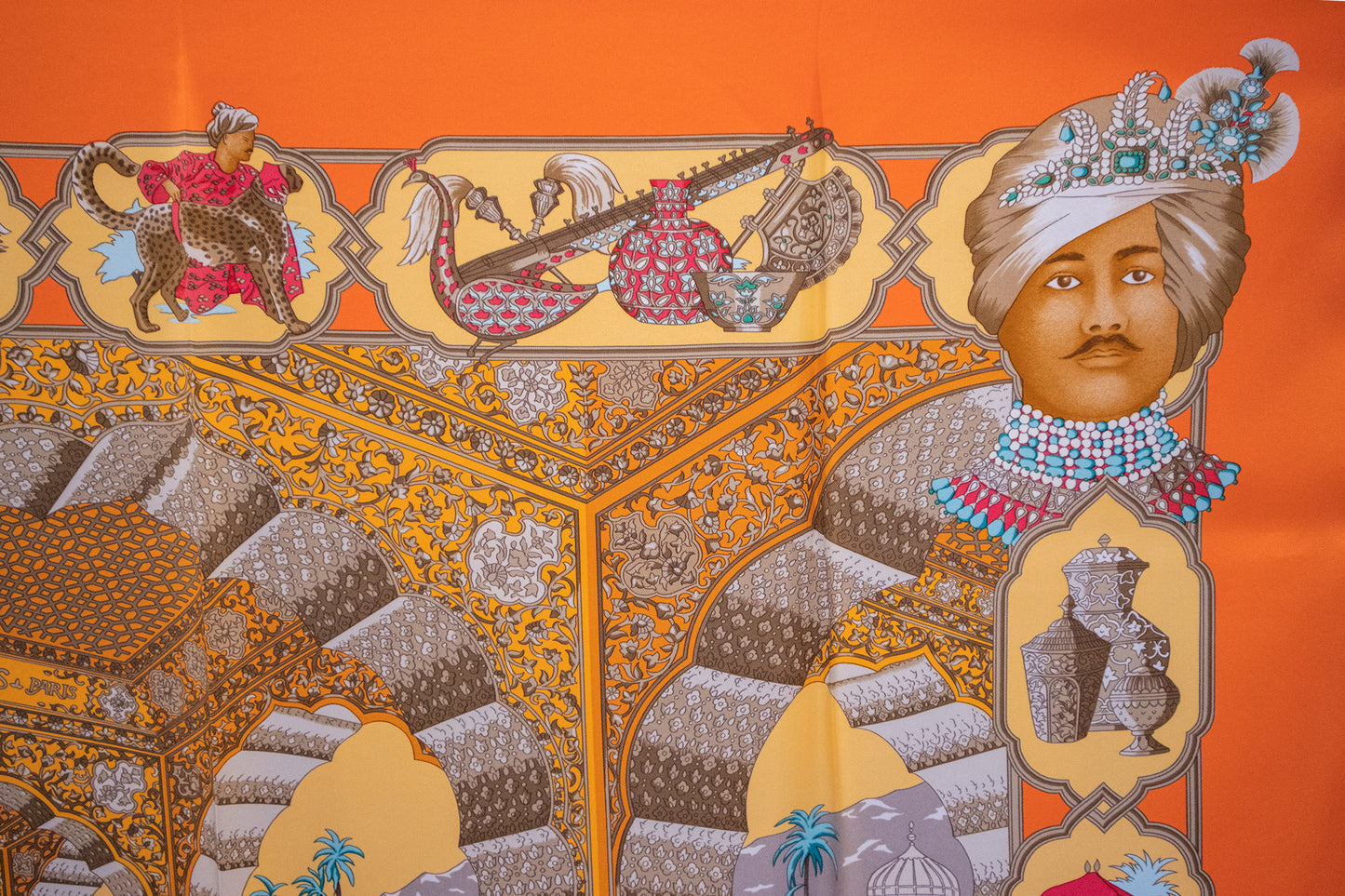 Hermès - Seidentuch 90 Indien „Splendeurs des Maharadjas by Catherine Baschet“