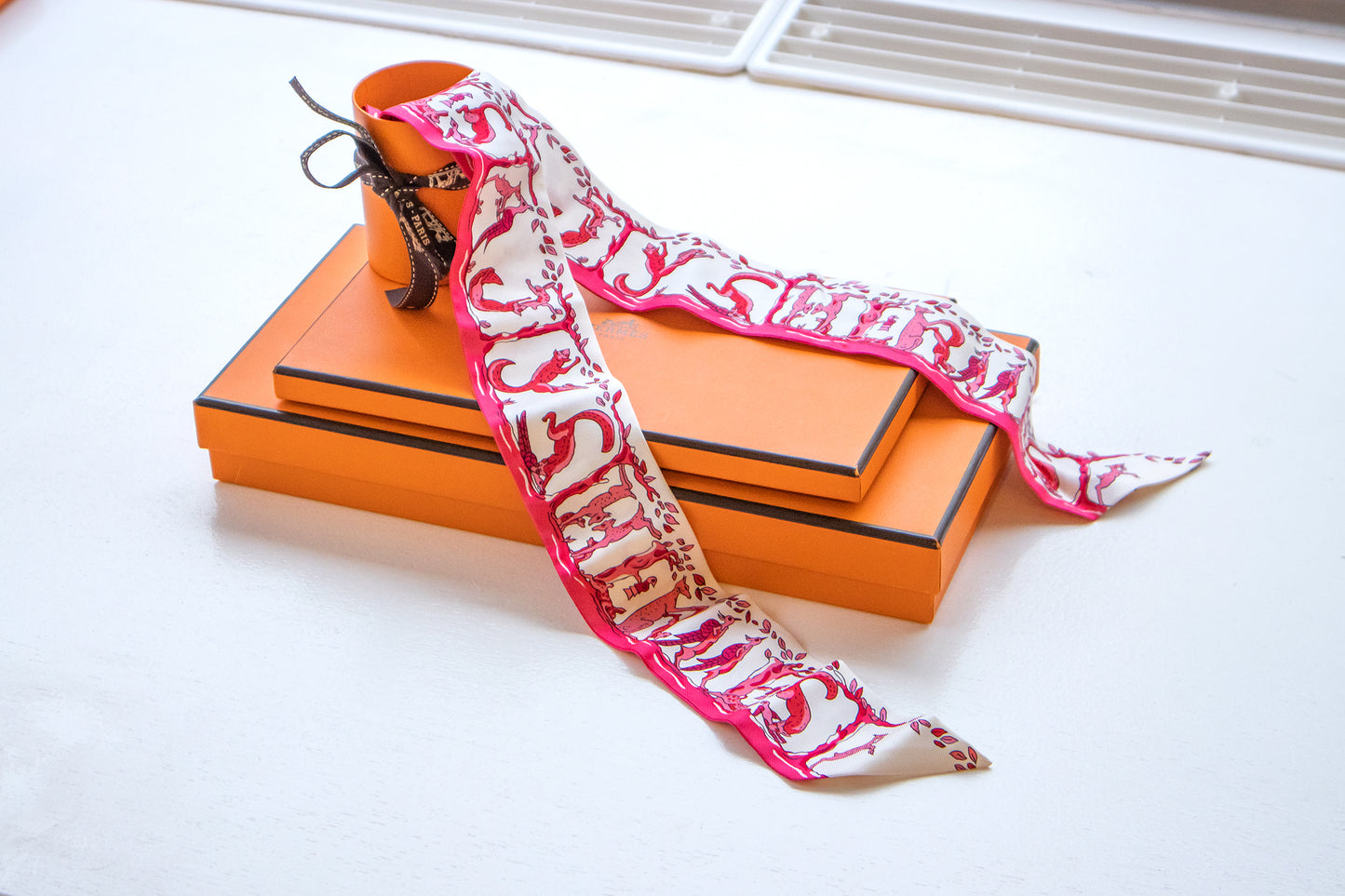 Hermès - Twilly Seide Rosa
