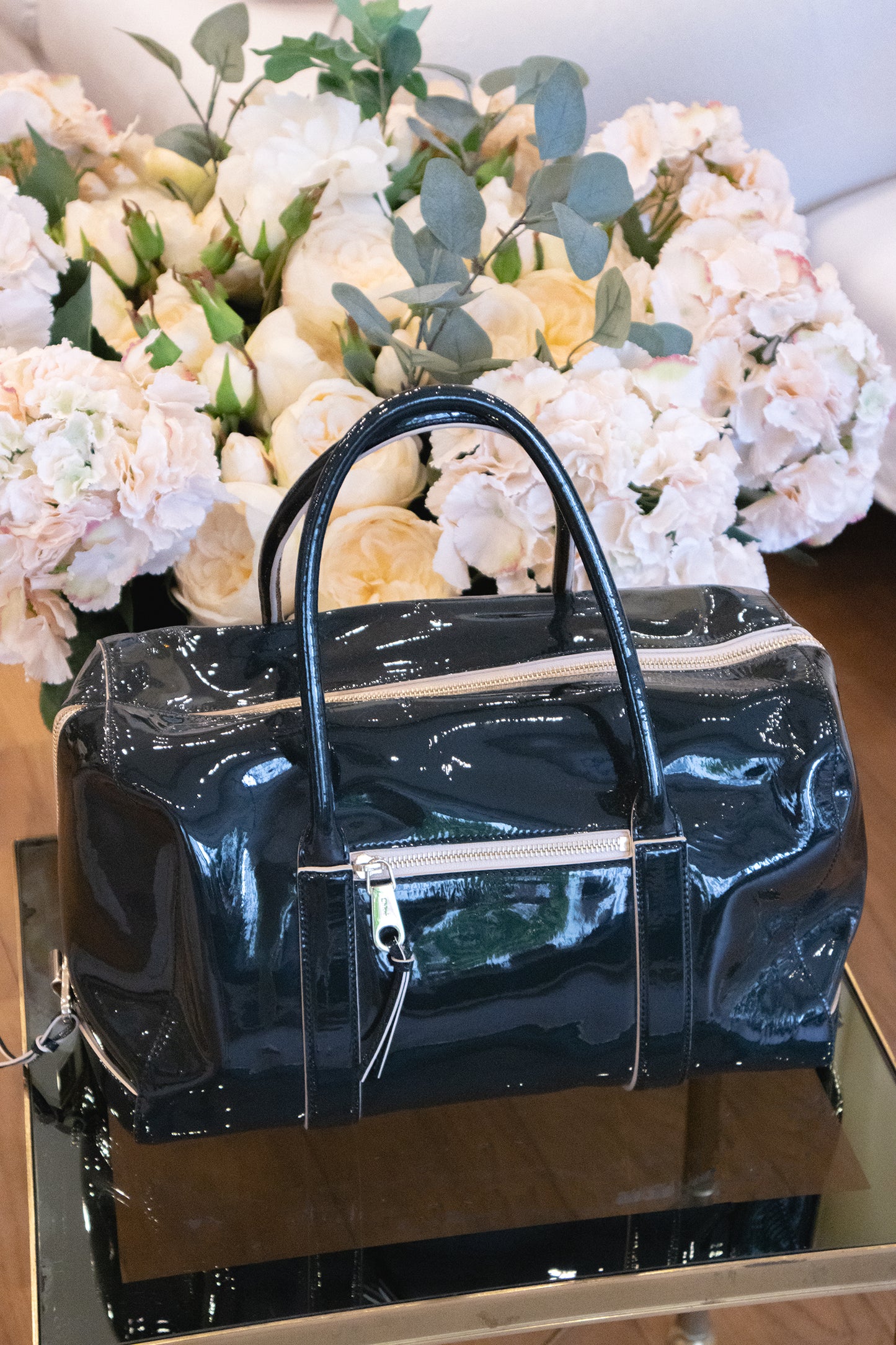 Chloé - Lackleder Tasche grün