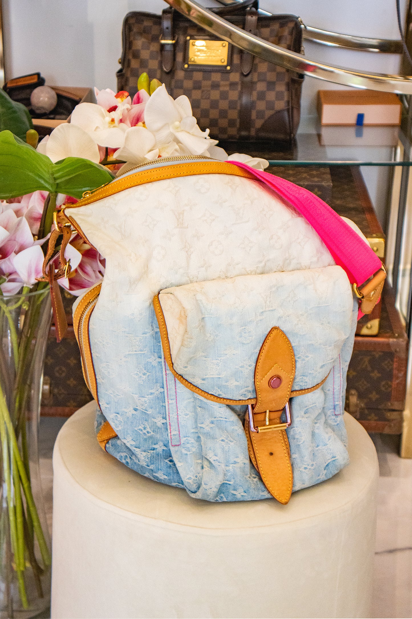 Louis Vuitton - Monogram Denim Sunburst Crossbody Tasche