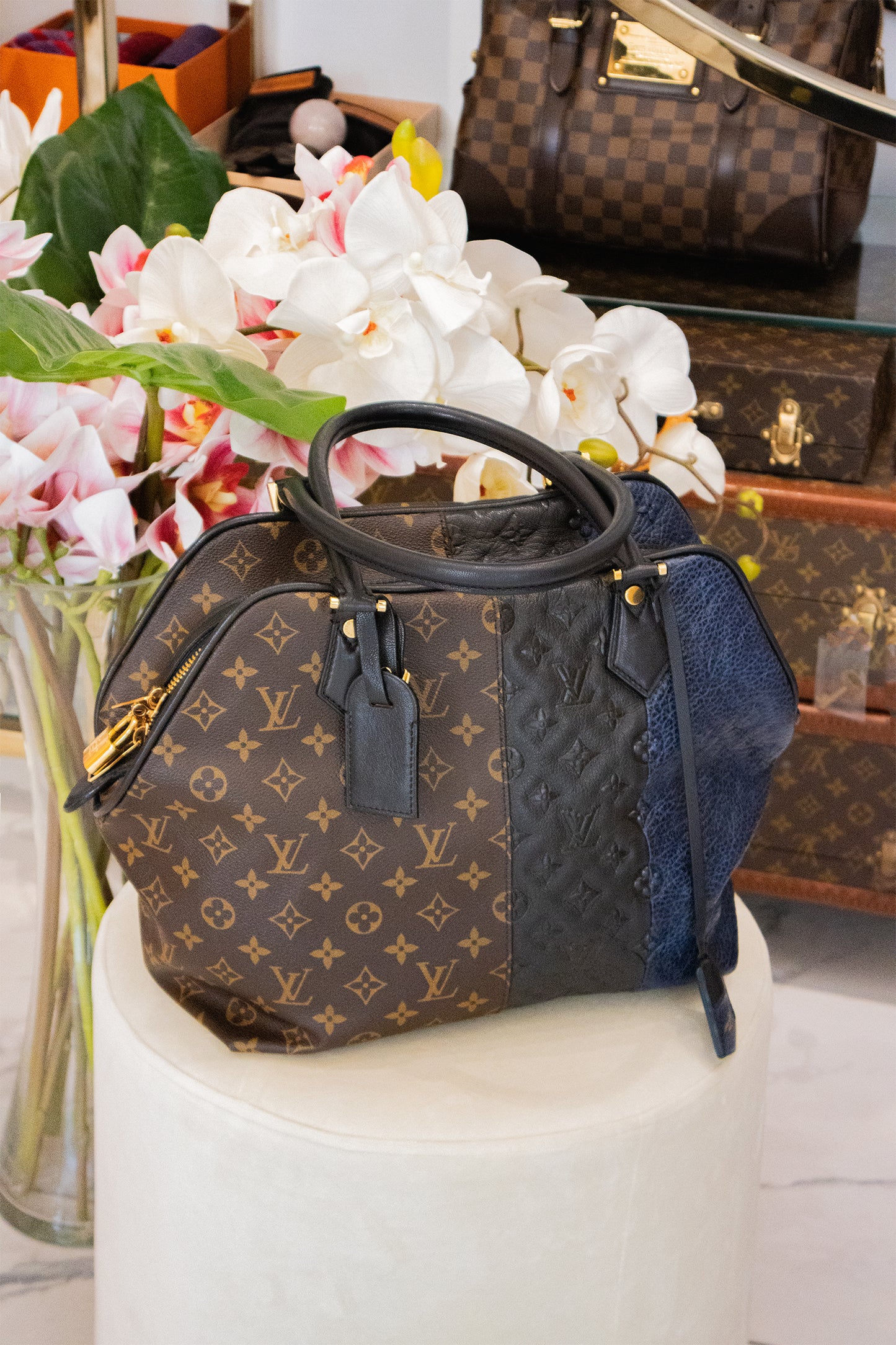 Louis Vuitton - Marine Monogram Block-Tasche