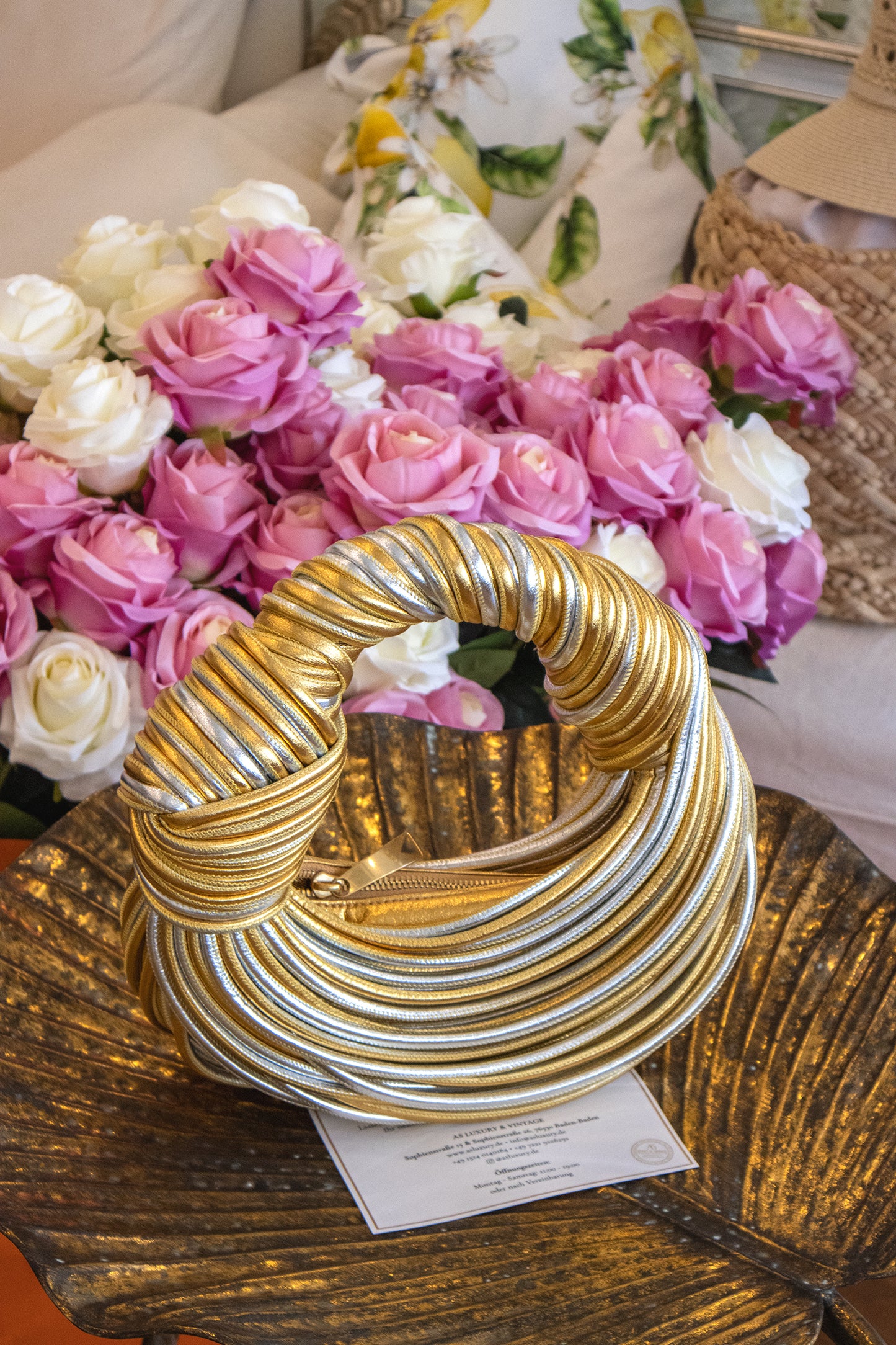 Handtasche Silber & Gold