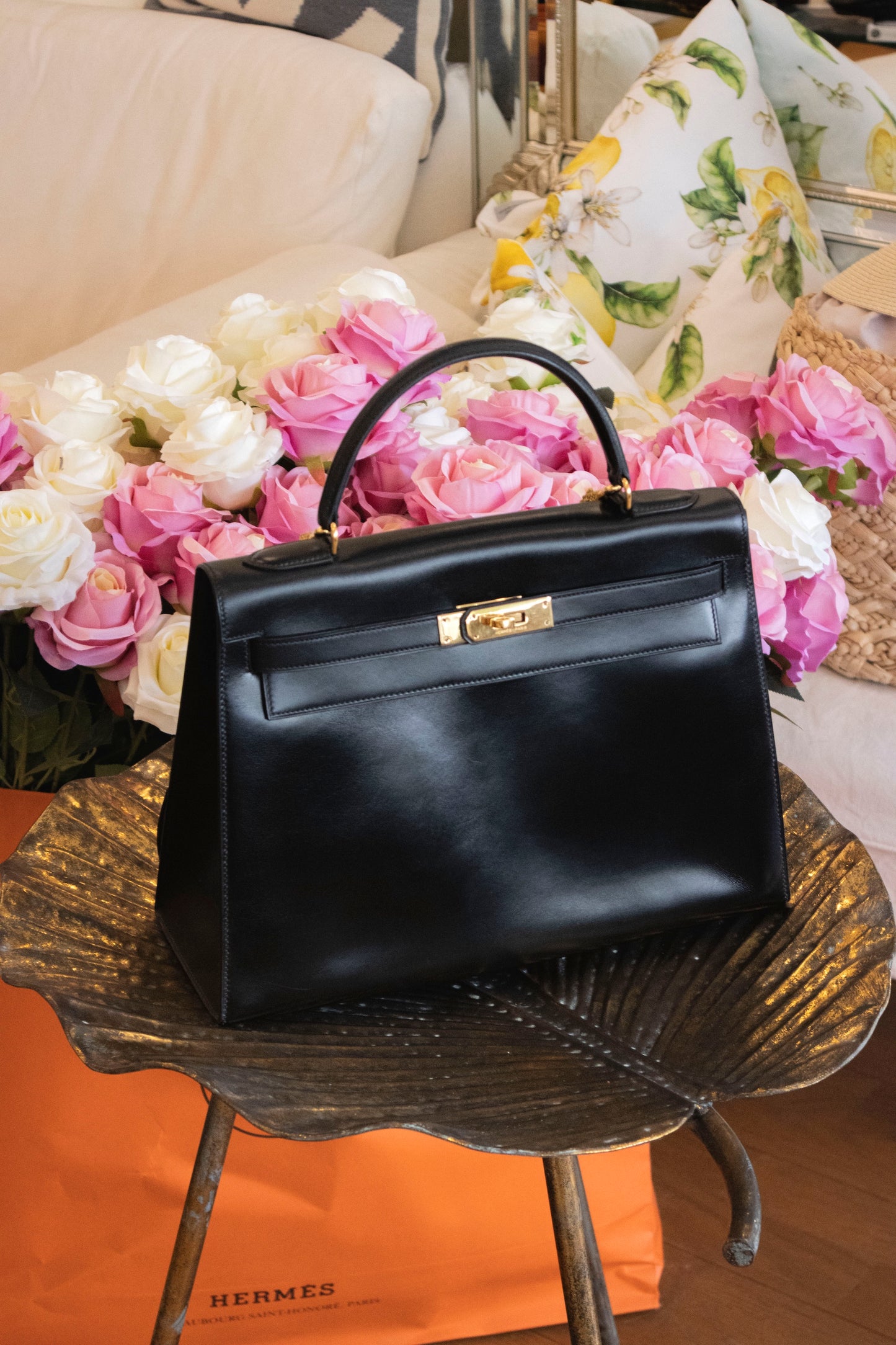 Hermès - Kelly 32 Handtasche Schwarz