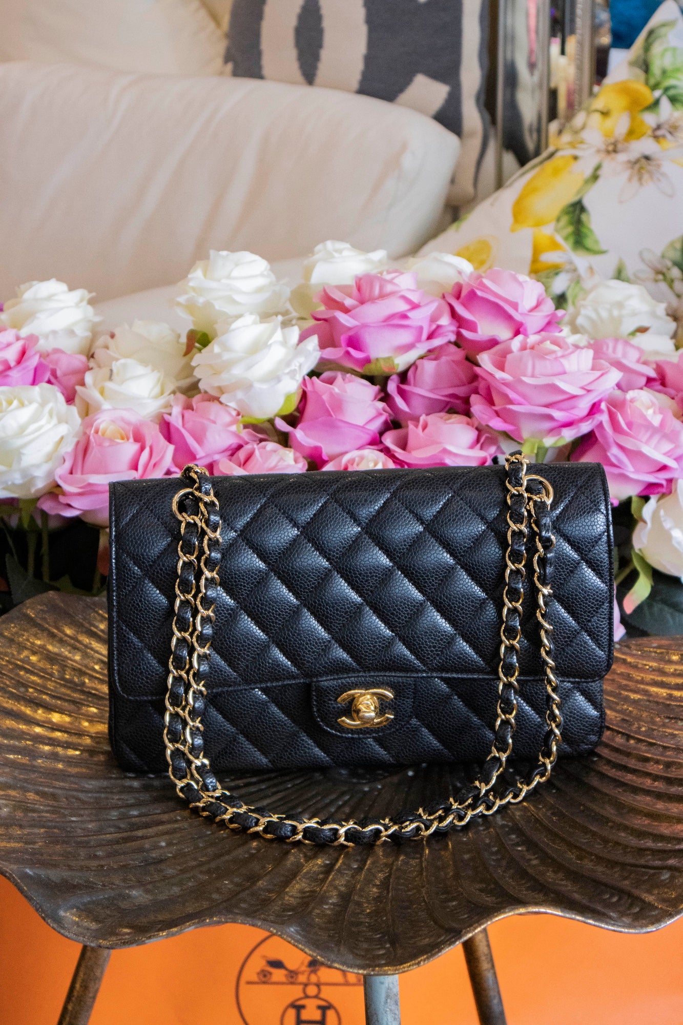 Chanel - Tasche aus schwarzem Leder
