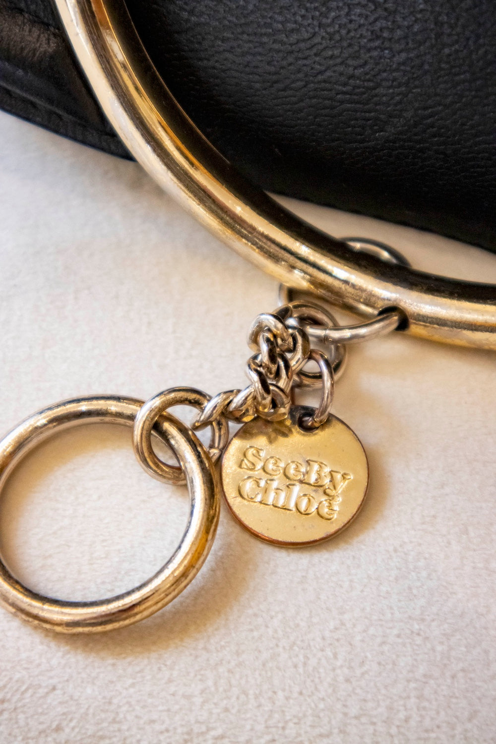 Chloé - Mara Umhängetasche Schwarz Leder