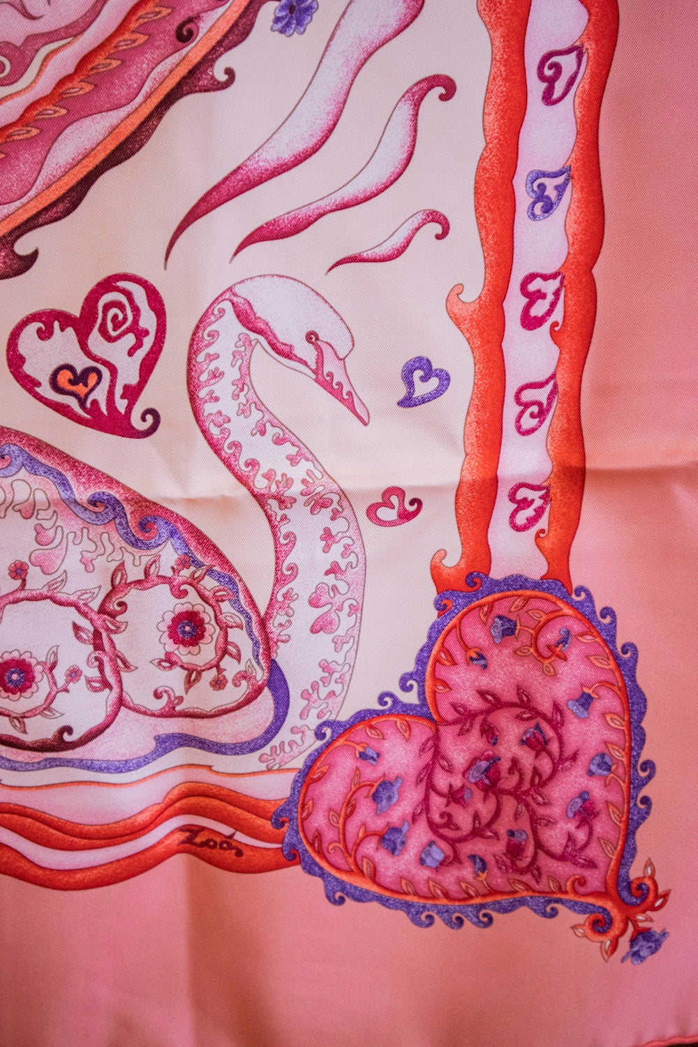 Hermès - Seidenschal "De tout Coeur" Pink