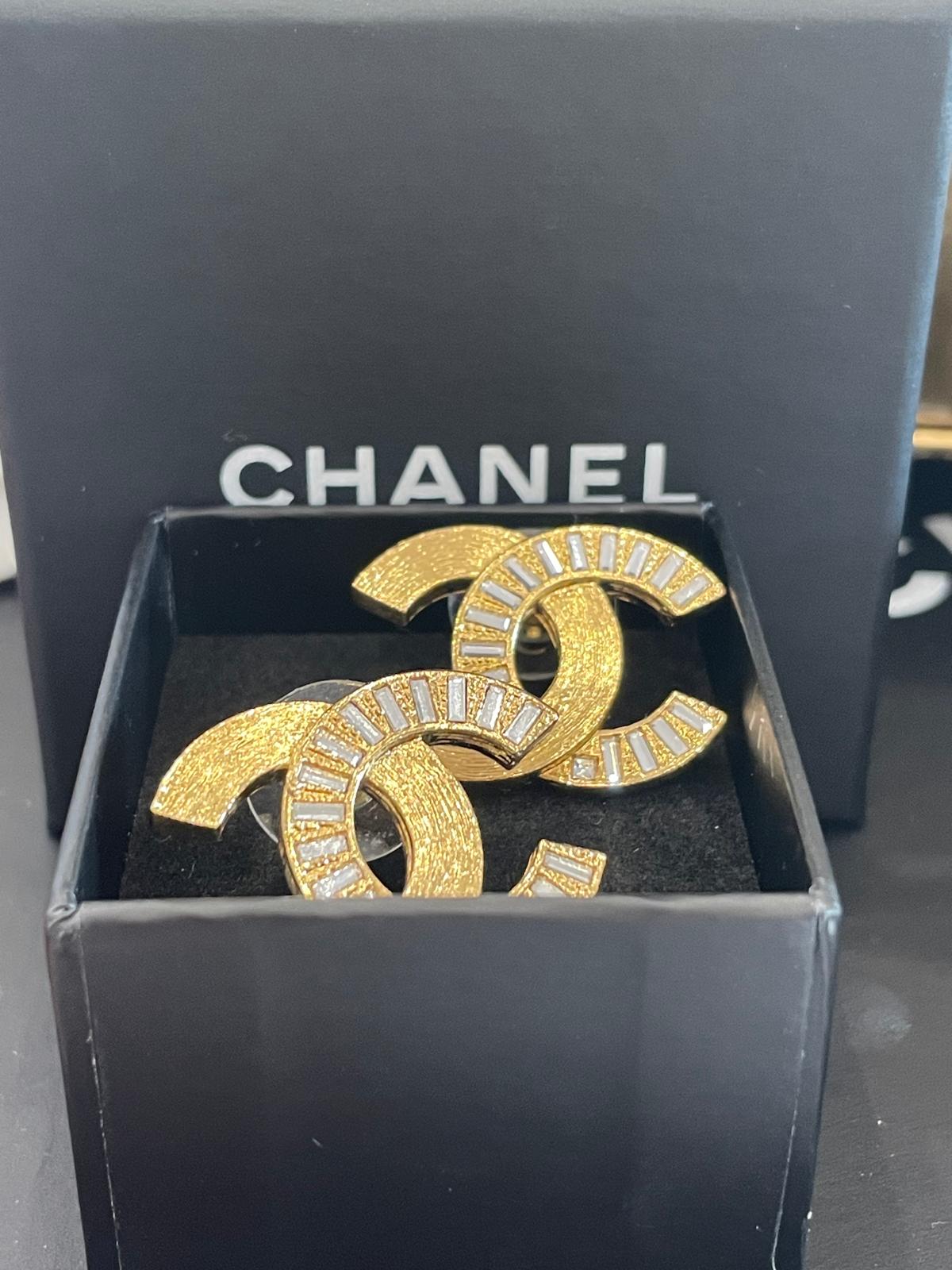 Chanel - Ohrringe Brushed Gold