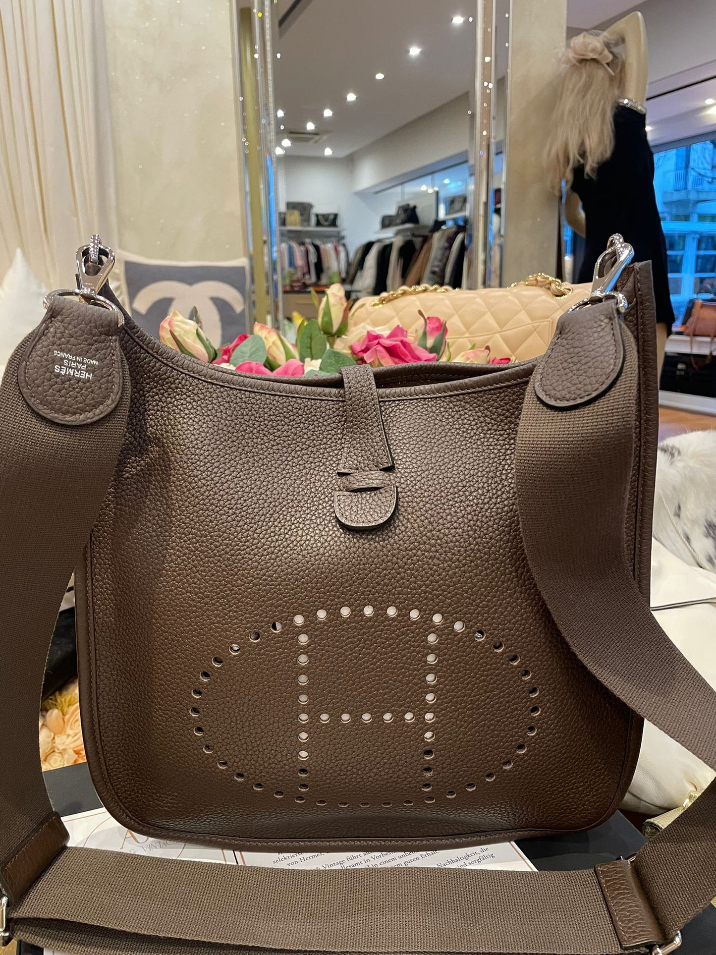 Hermès - Evelyne 29 Dunkelbraun Palladium Hardware