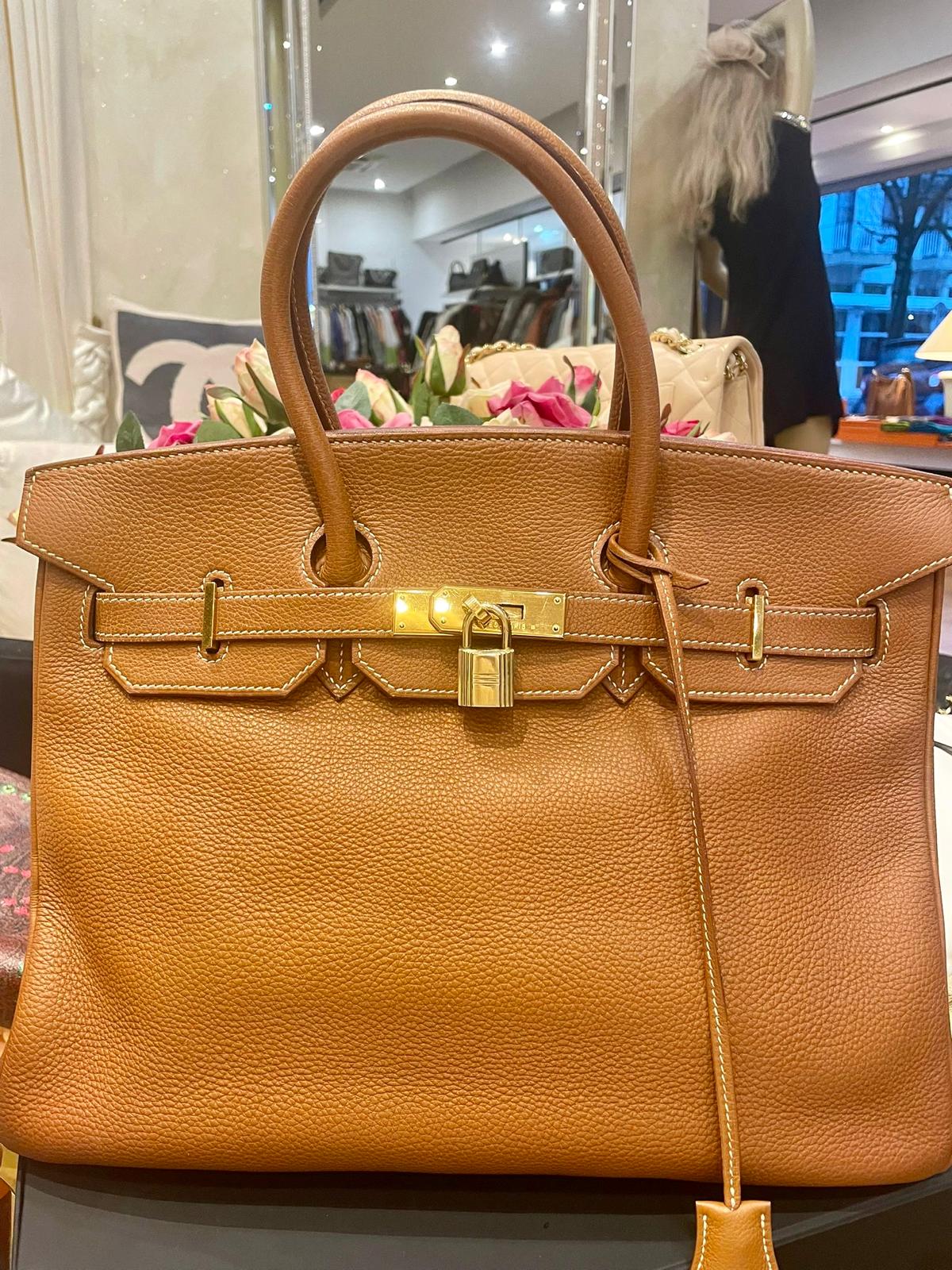 Hermès - Birkin Bag 35 Gold Togo Leder Golden Hardware