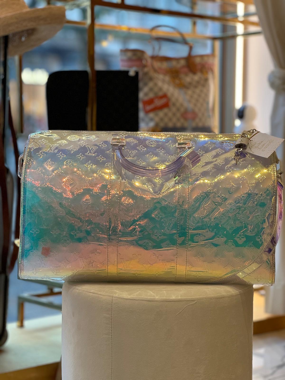 Louis Vuitton - X Virgil Abloh Monogram PVC Prisma Keepall Bandouliere 50