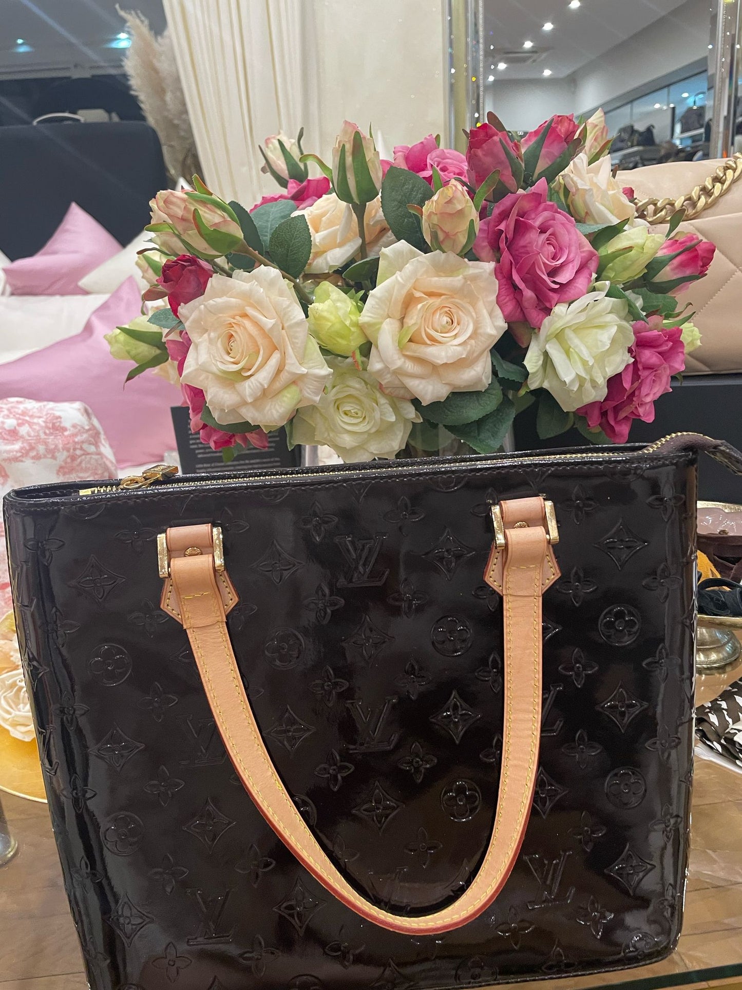 Louis Vuitton - Vintage Tasche dunkelrot Lack