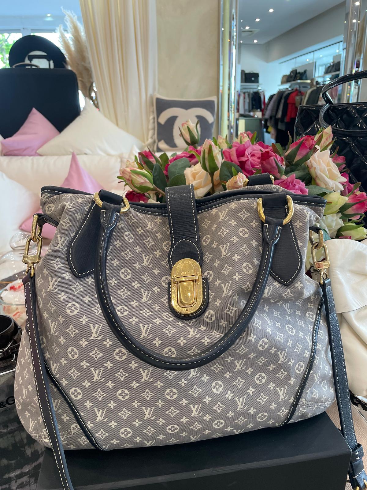 Louis Vuitton - Cross Body Handtasche Denim grau Goldene Hardware