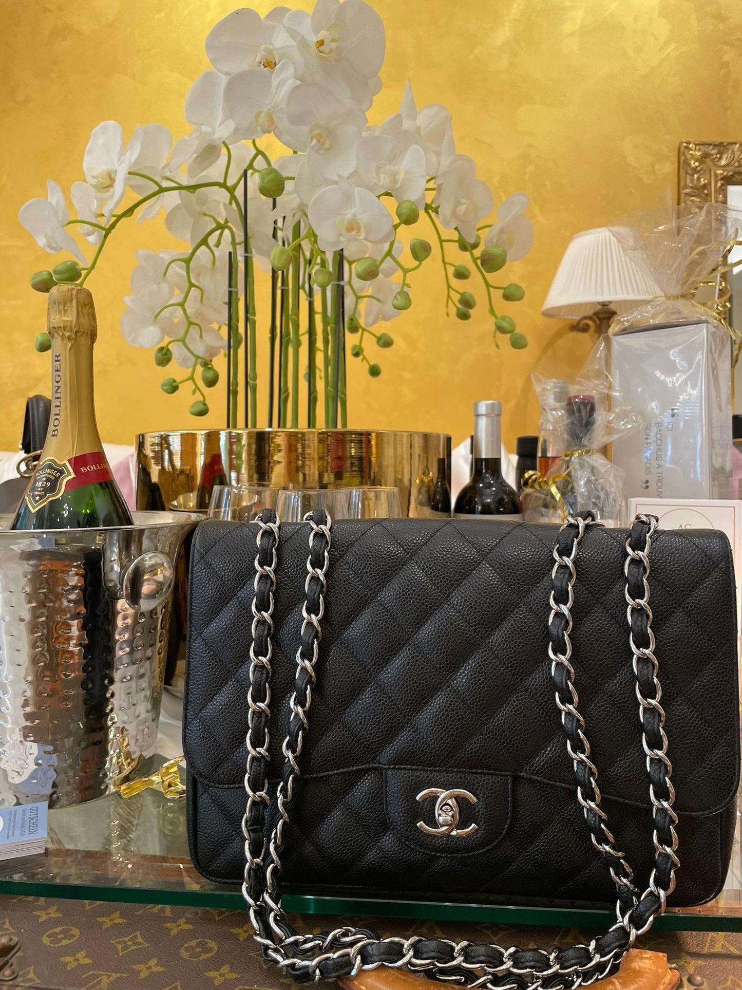 Chanel - Timeless Single Flap Maxi Jumbo Schwarz Caviar Leder