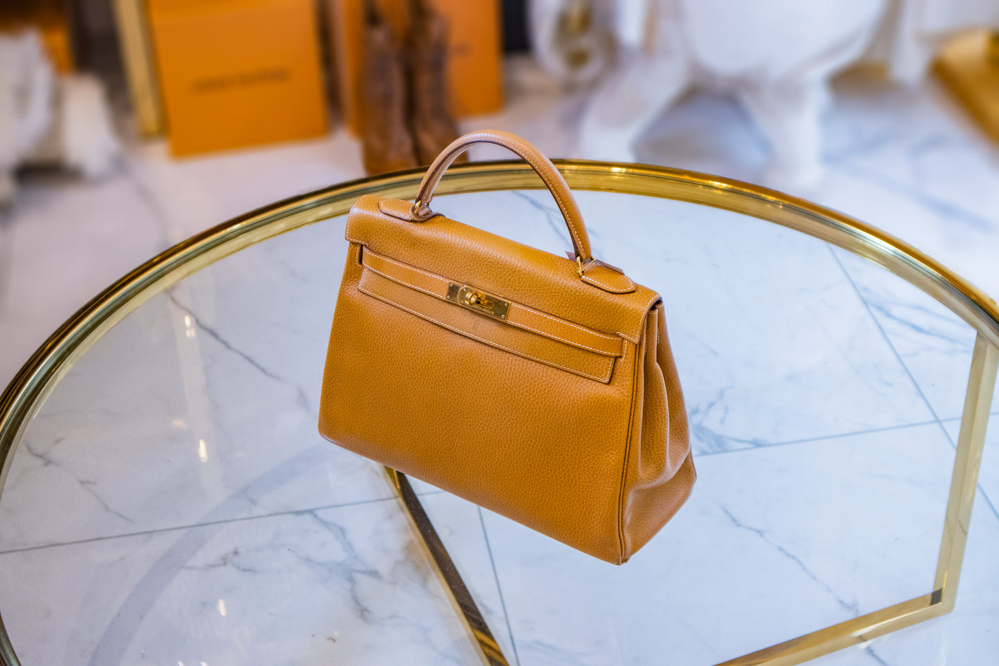 Hermès - Kelly Bag 32 Miel Ardennes