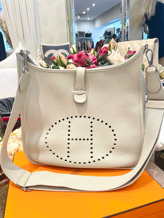 Hermès - Evelyne 33 Taurillon Clemence Beton Palladium Hardware