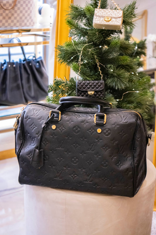 Louis Vuitton - Speedy 30 Soft Empreinte Schwarz