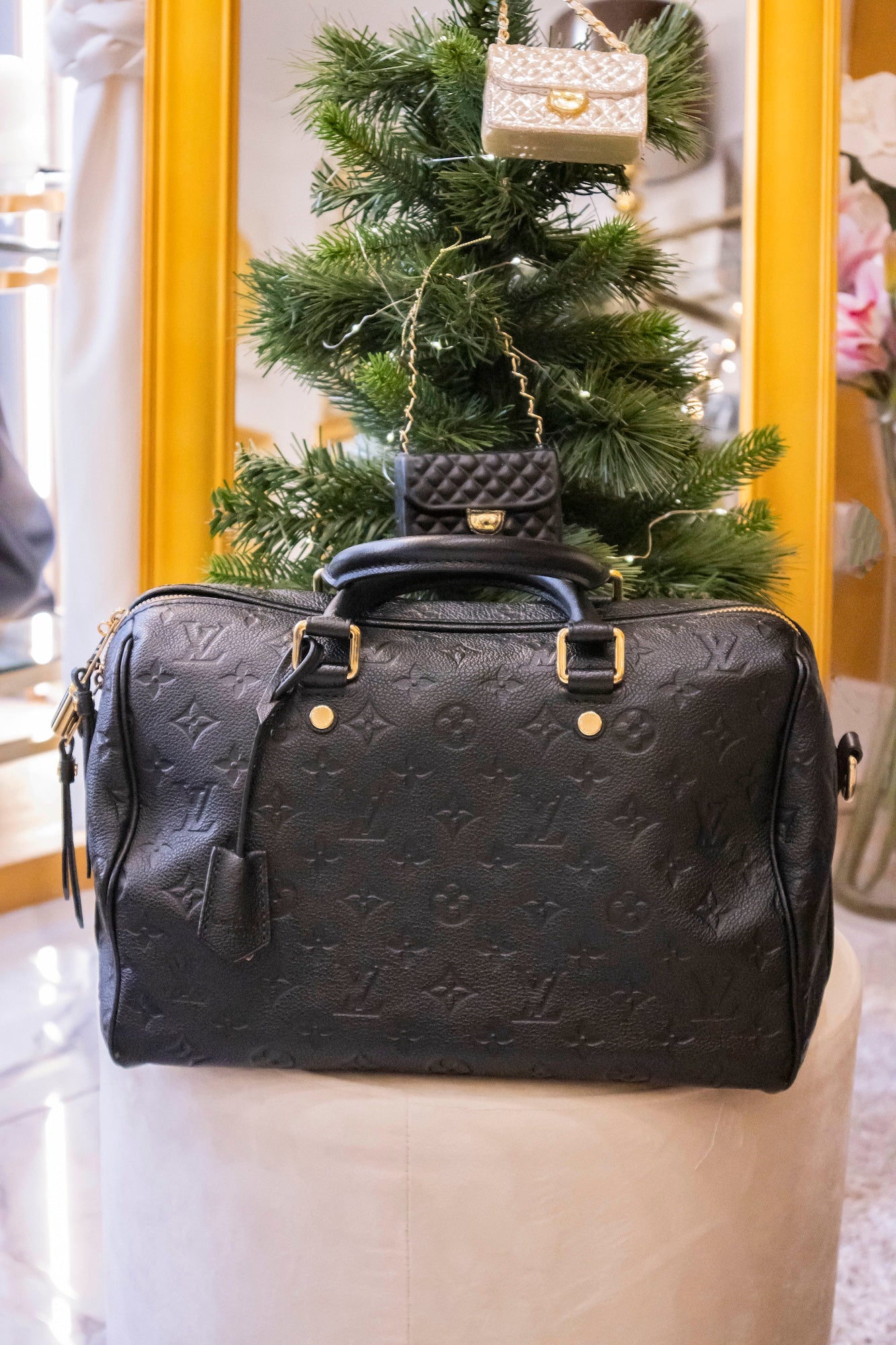 Louis Vuitton - Speedy 30 Soft Empreinte Schwarz