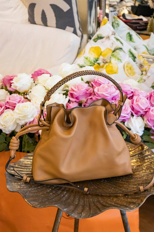 Loewe - Flamenco Clutch Shoulder Bag Camel