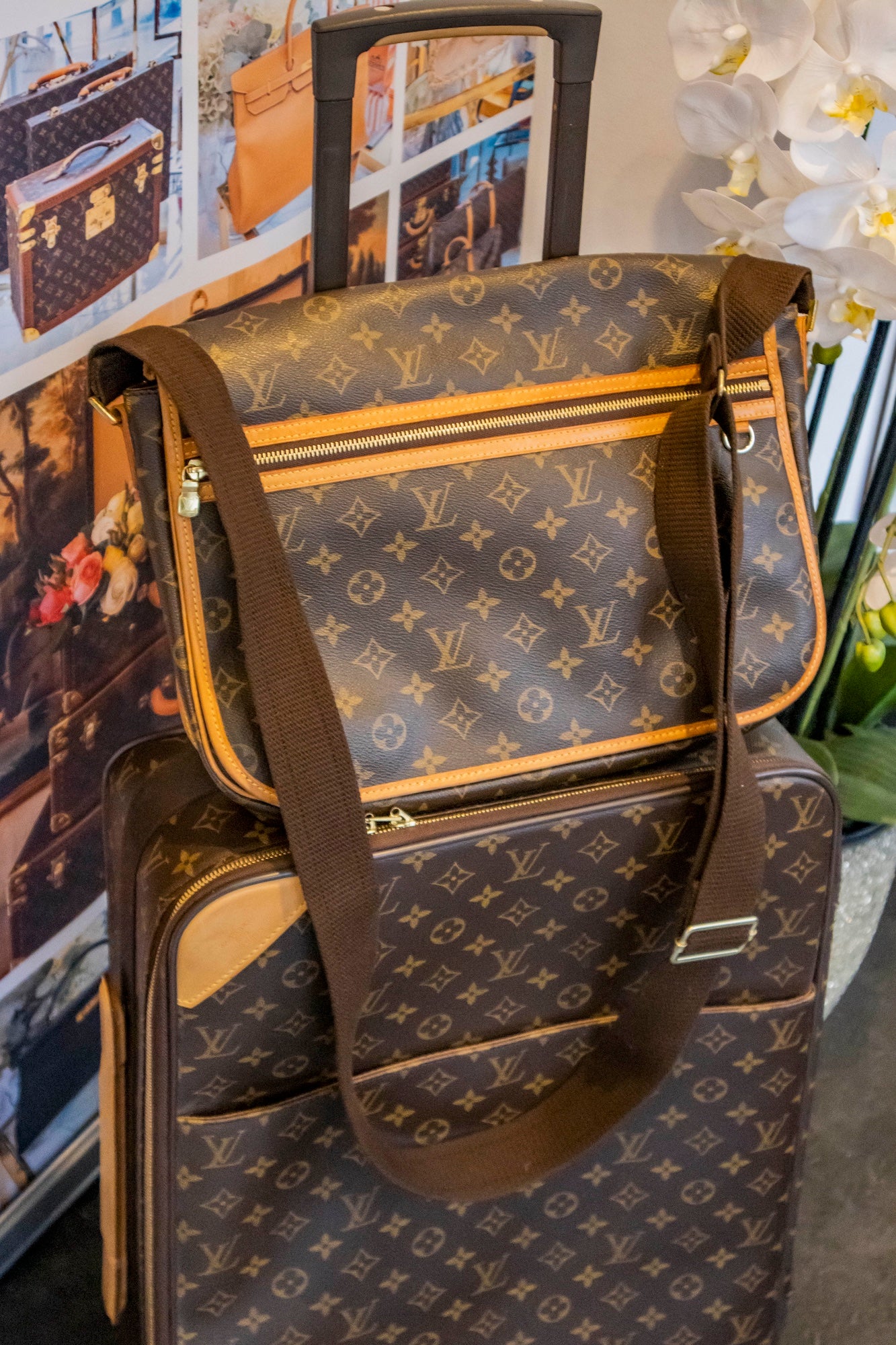 Louis Vuitton - Travel Set: Suitcase & Messenger Bag Monogram Canvas