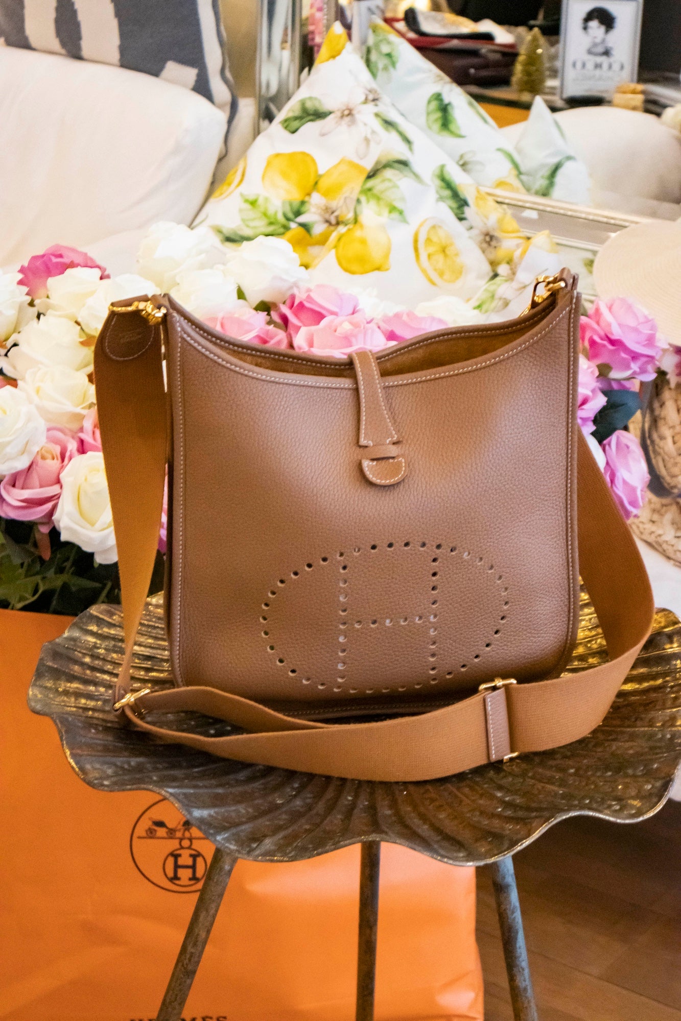 Hermès - Evelyne 29 Gold mit Goldener Hardware