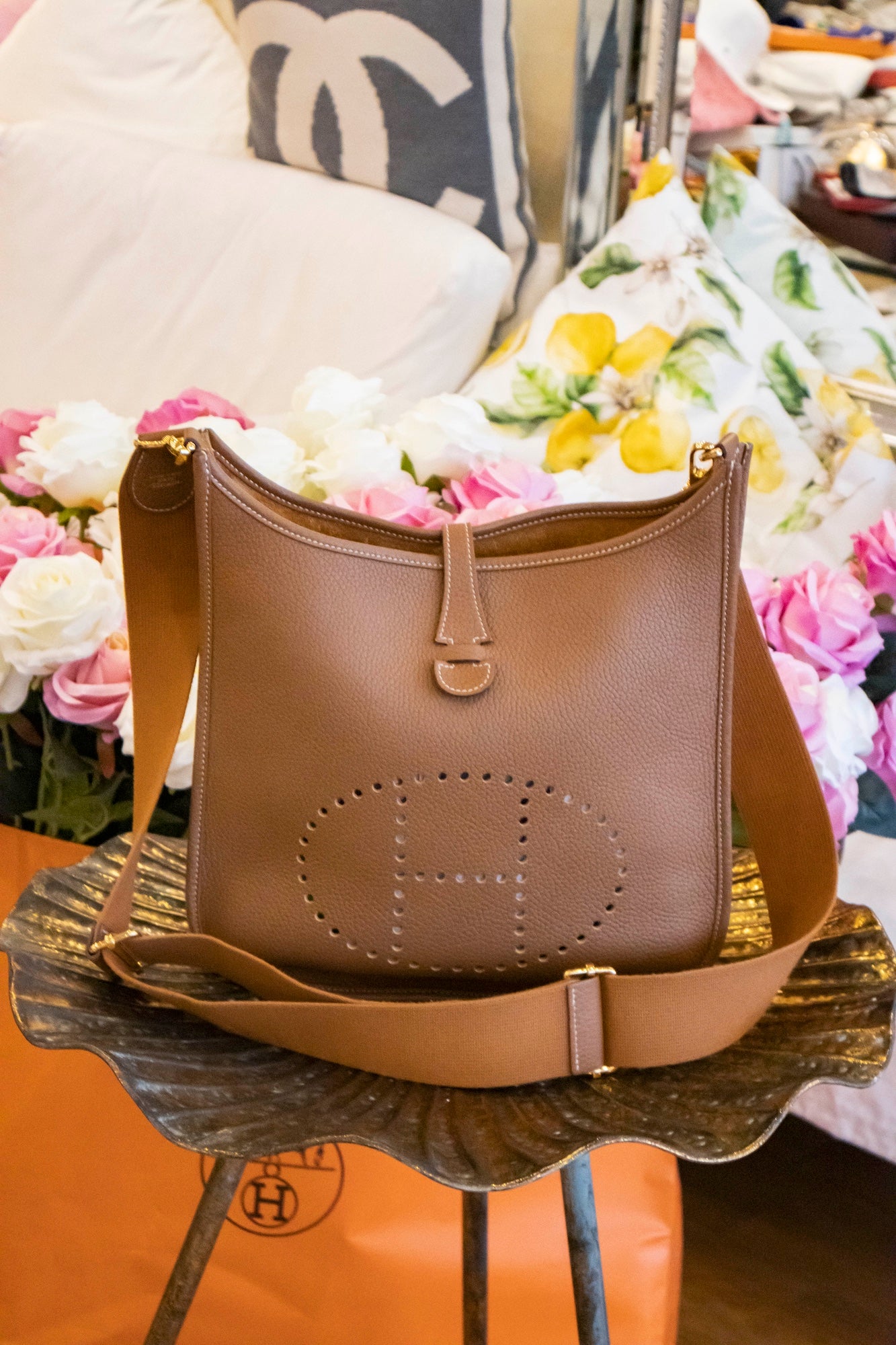 Hermès - Evelyne 29 Gold mit Goldener Hardware