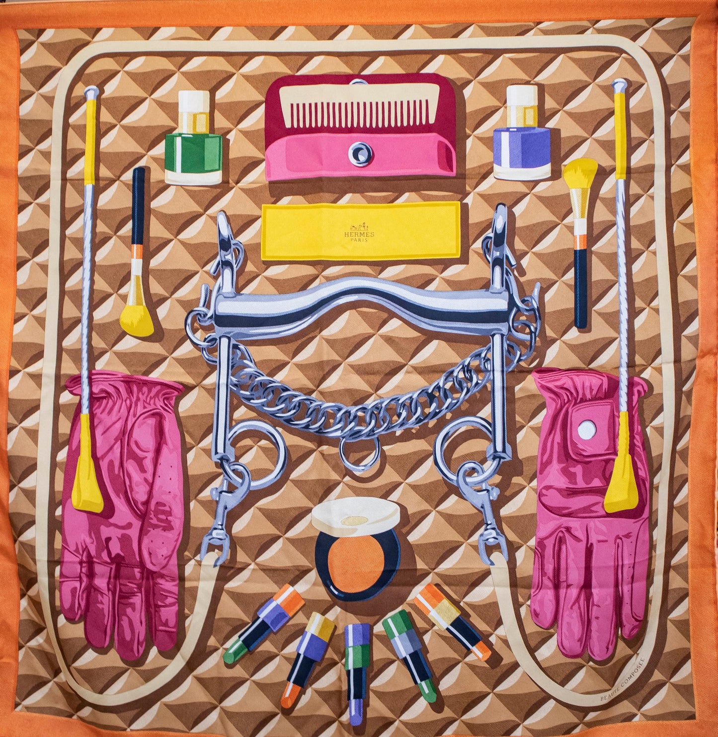 Hermès - Carré 90 „Beauté Composée“ Seidentuch