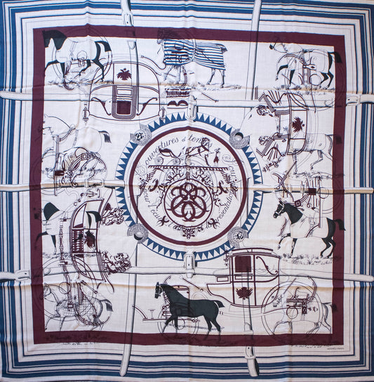 Hermès - Carré Schal 140 Kaschmir Seide Pierre-Alexis Dumas