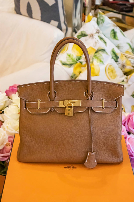 Hermès - Birkin Bag 30 Gold Togo Leder Goldene Hardware