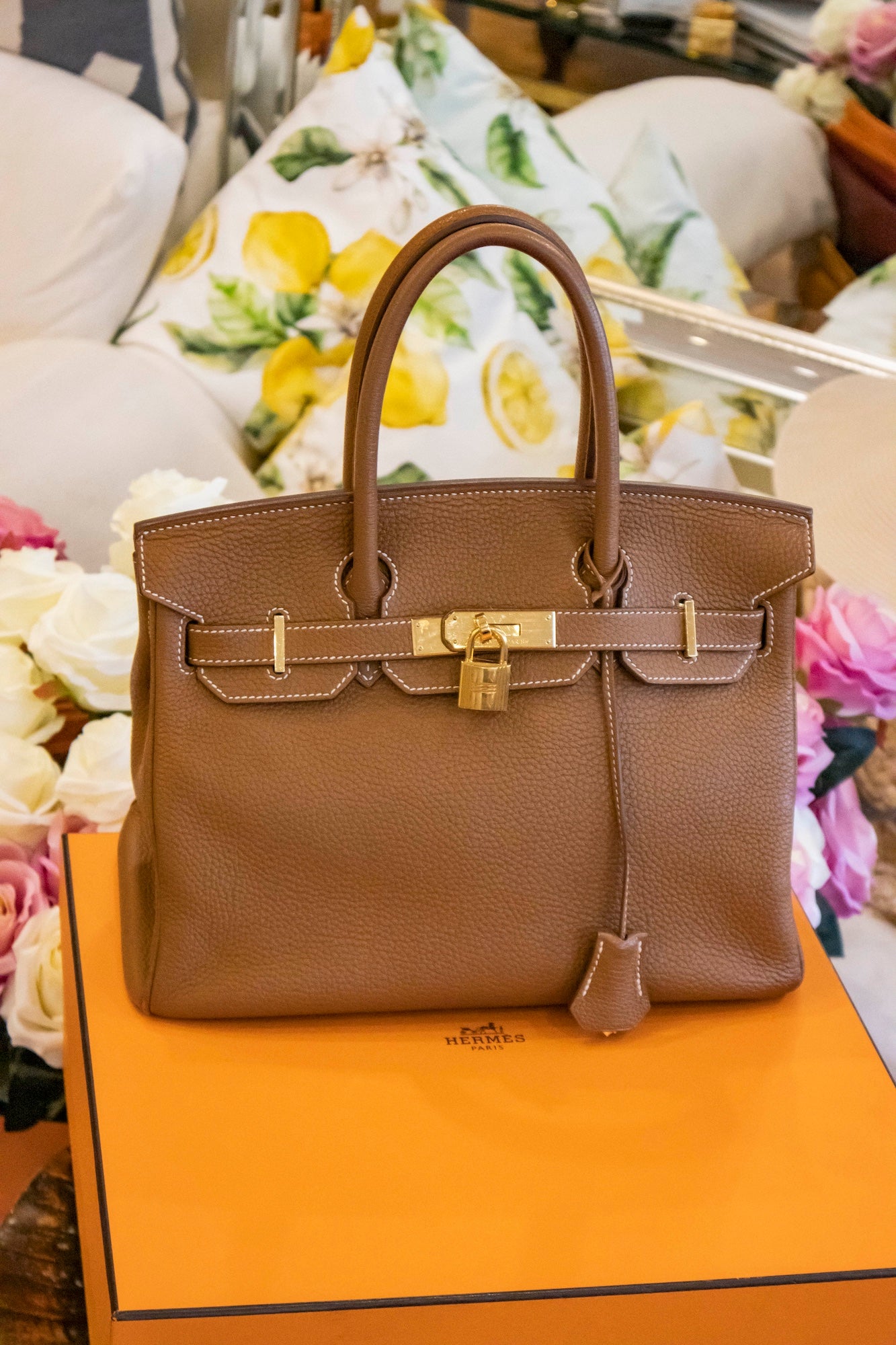 Hermès - Birkin Bag 30 Gold Togo Leder Goldene Hardware