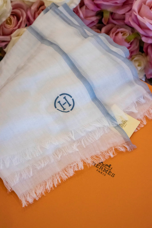 Hermès - Tuch aus Baumwolle in Blau