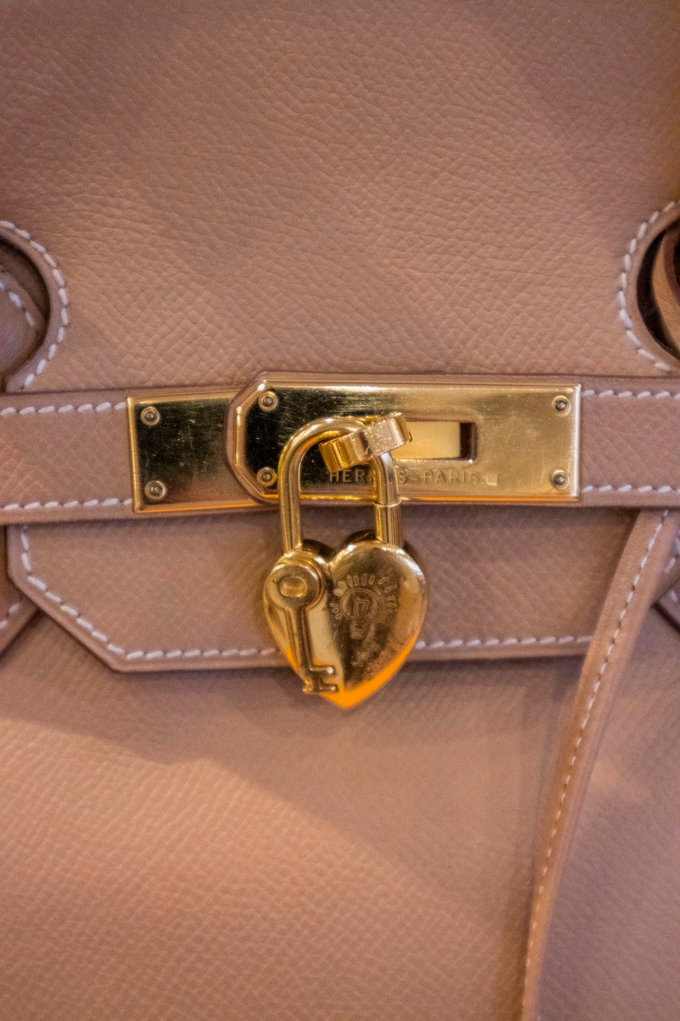 Hermès - Birkin Bag 35 Naturelle Courchevel Leder Goldene Hardware