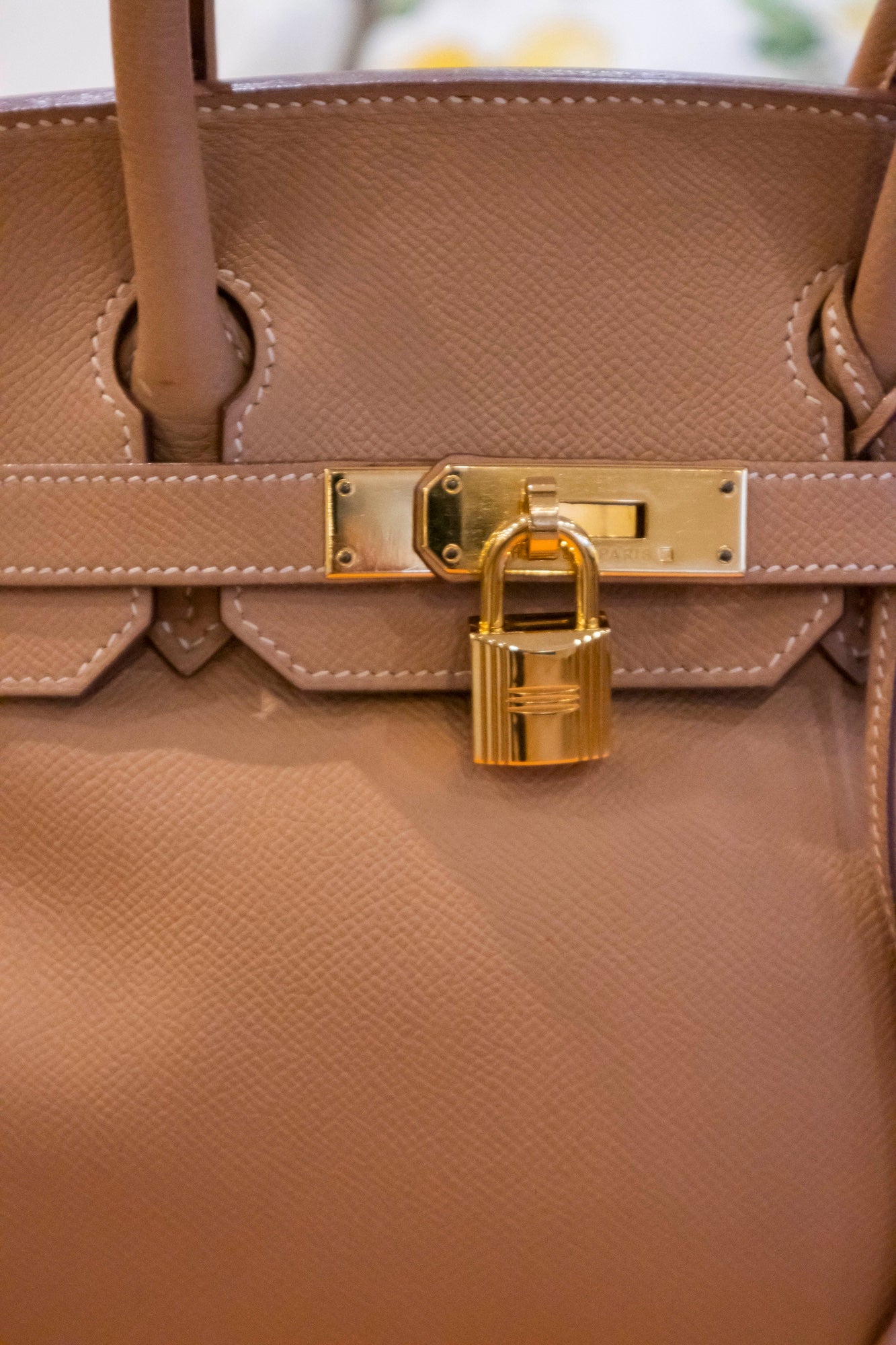 Hermès - Birkin 30 Naturelle Courchevel Leder Goldene Hardware
