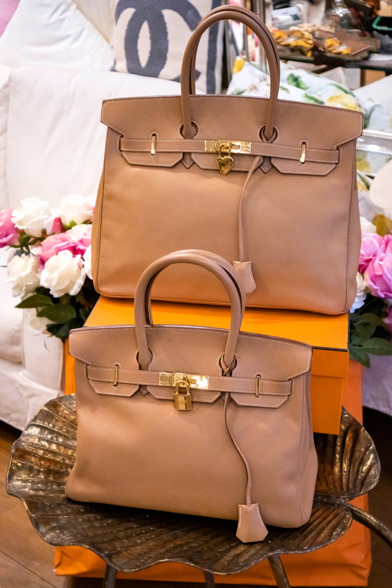 Hermès - Birkin 30 Naturelle Courchevel Leder Goldene Hardware