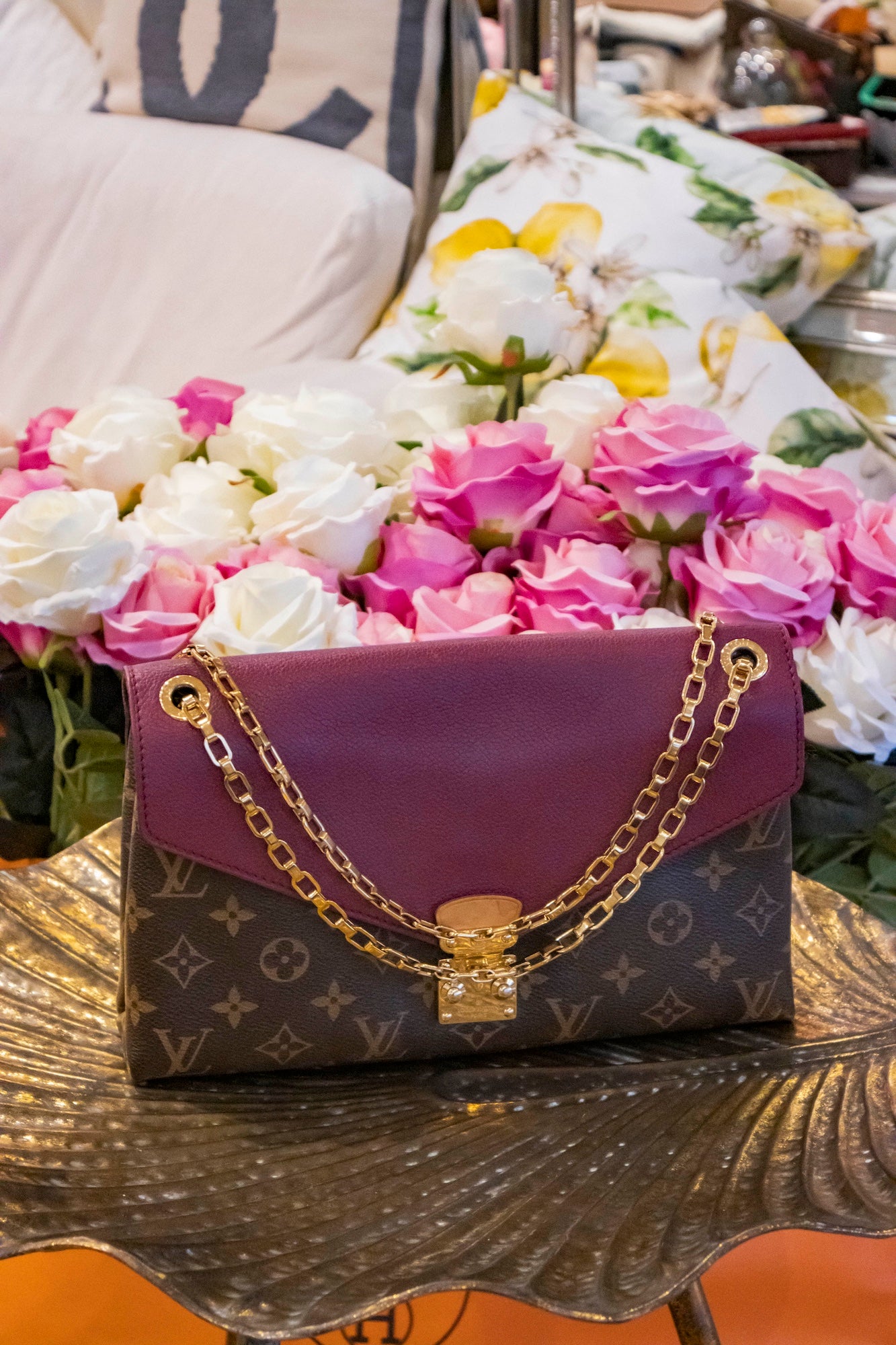 Louis Vuitton - Pallas Chain Noir Handtasche Dunkelviolett