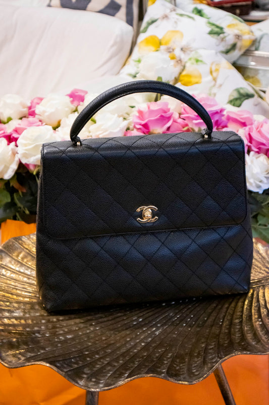 Chanel - Kelly Bag Caviarleder Schwarz