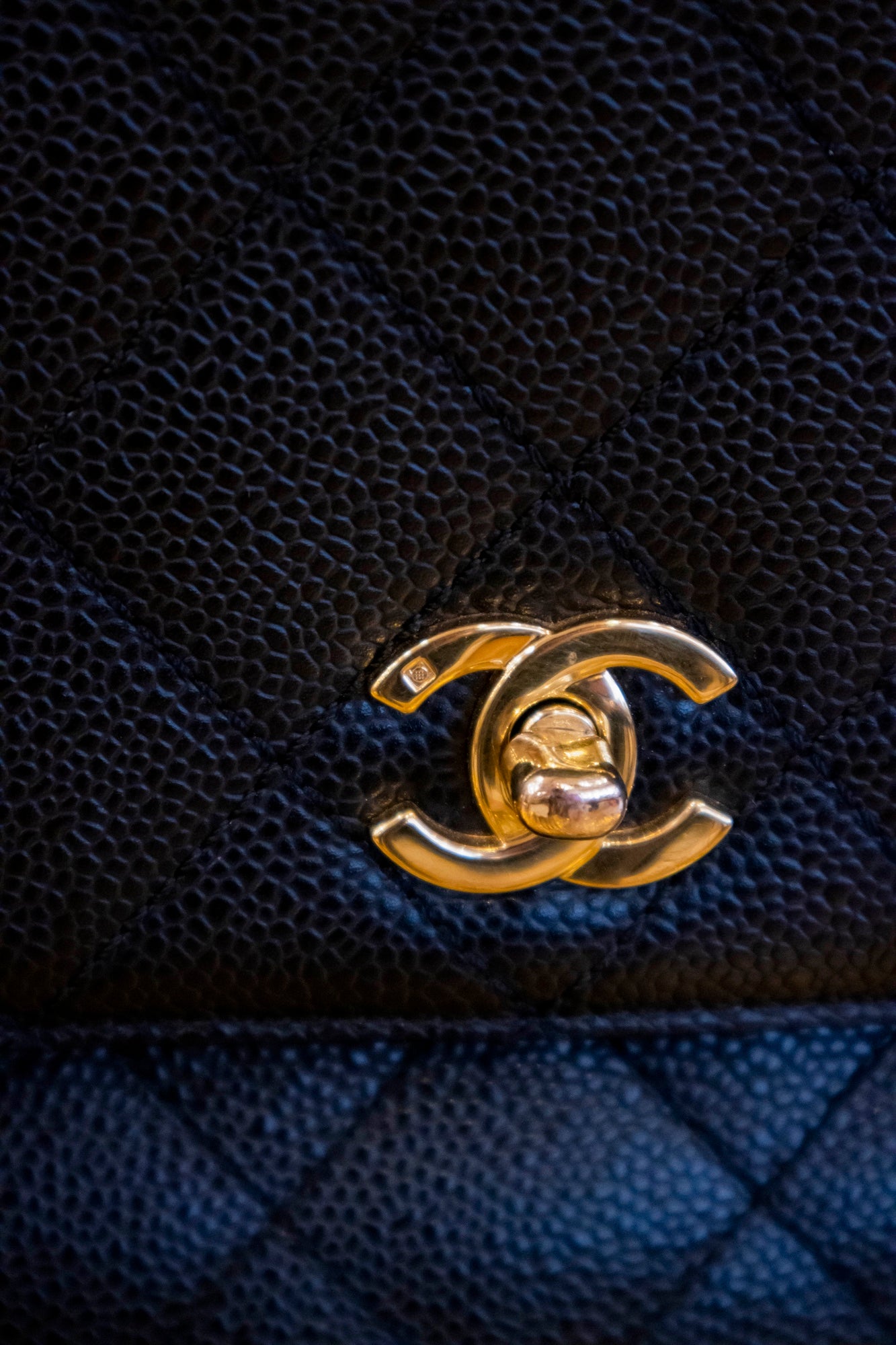 Chanel - Kelly Bag Caviarleder Schwarz