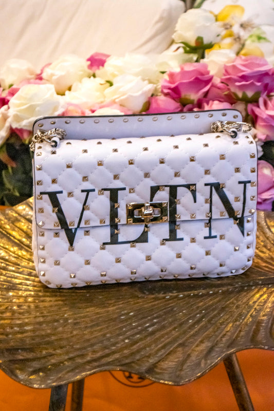 Valentino Garavani - Rockstud Spike Kette Leder Schultertasche