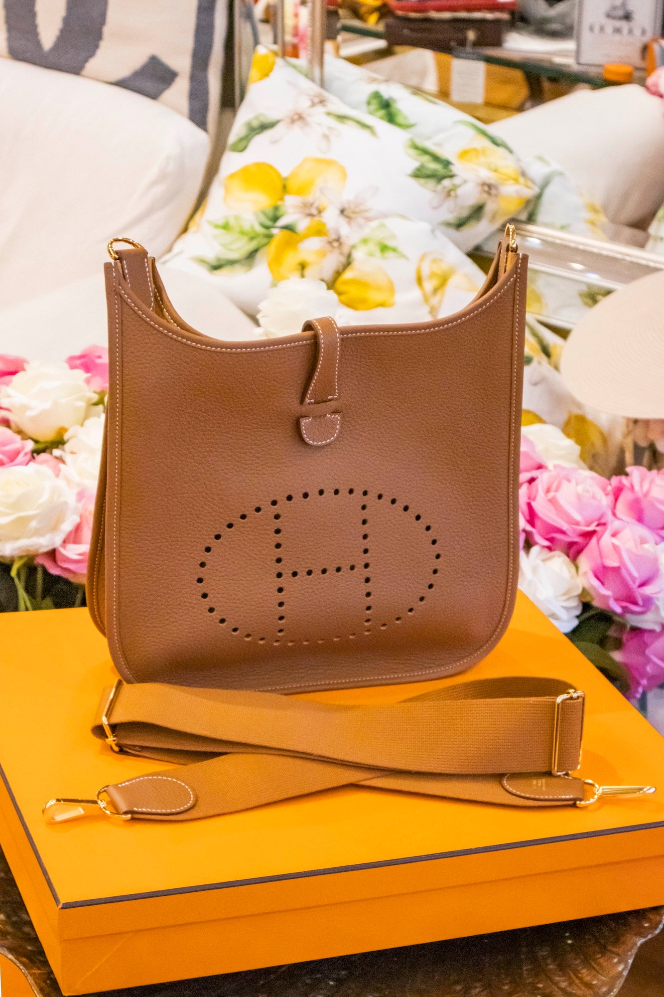 Hermès - Evelyne 33 Epsomleder Cognac