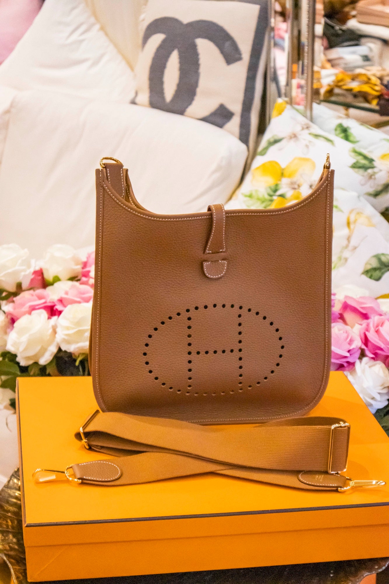 Hermès - Evelyne 33 Epsomleder Cognac
