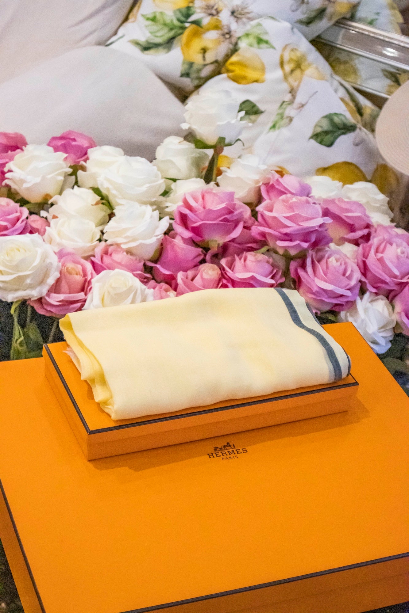 Hermès - Tuch Baumwolle "Naoshima" Gelb