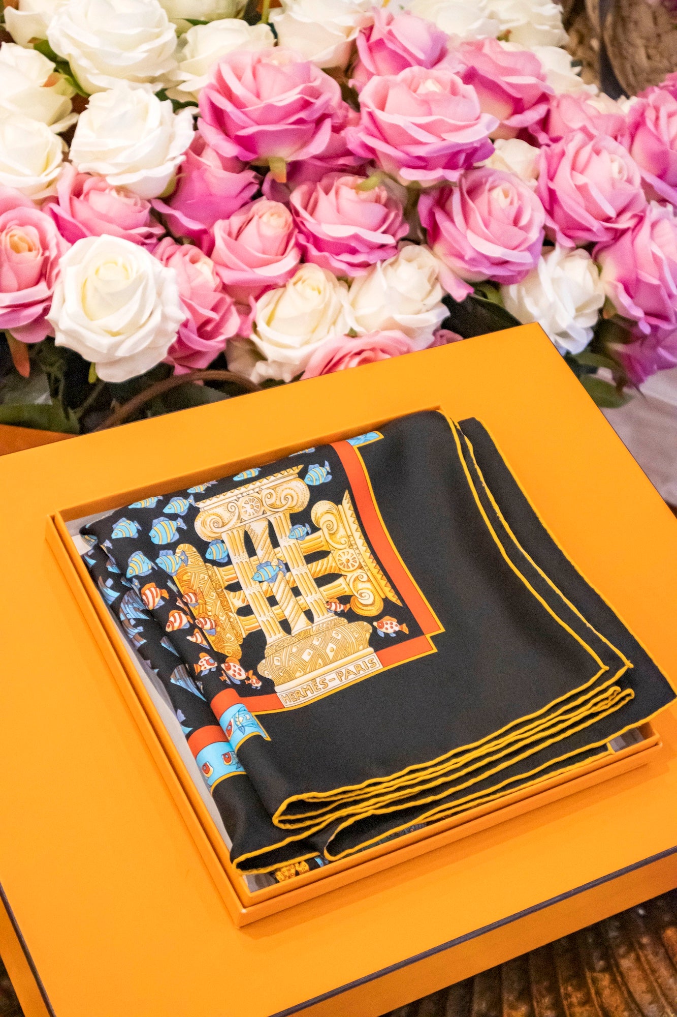 Hermès - Carré 90 Rencontre Oceane Seidentuch Bunt